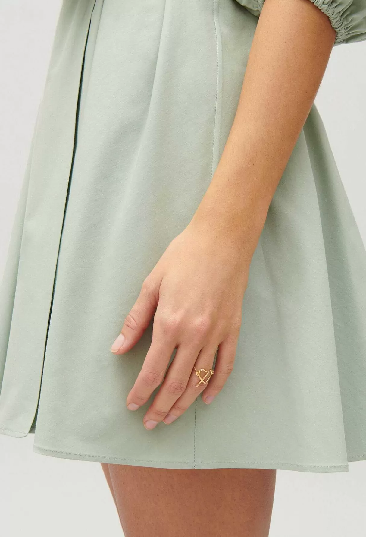 Claudie Pierlot Bague Chainette Coeur Cp Doree Cheap