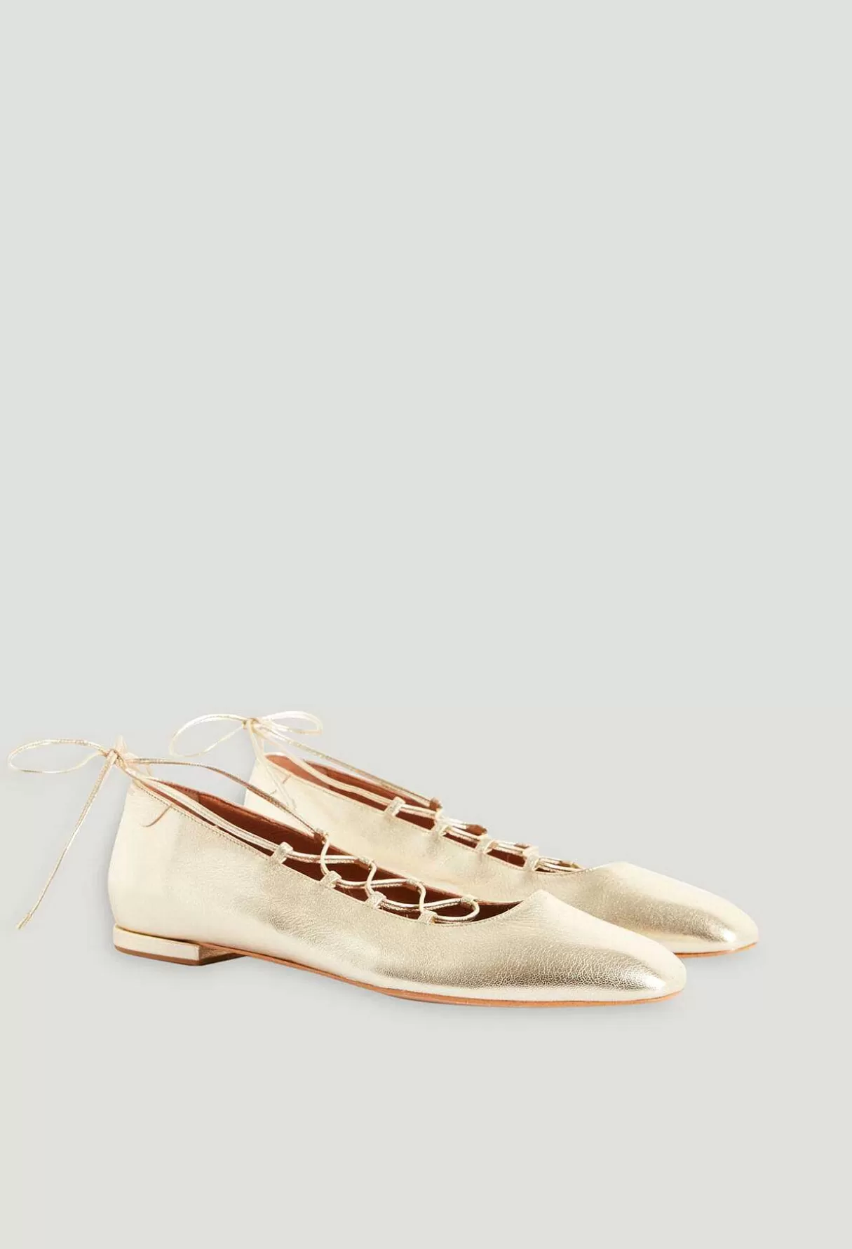 Claudie Pierlot Ballerines Cuir Dore Discount