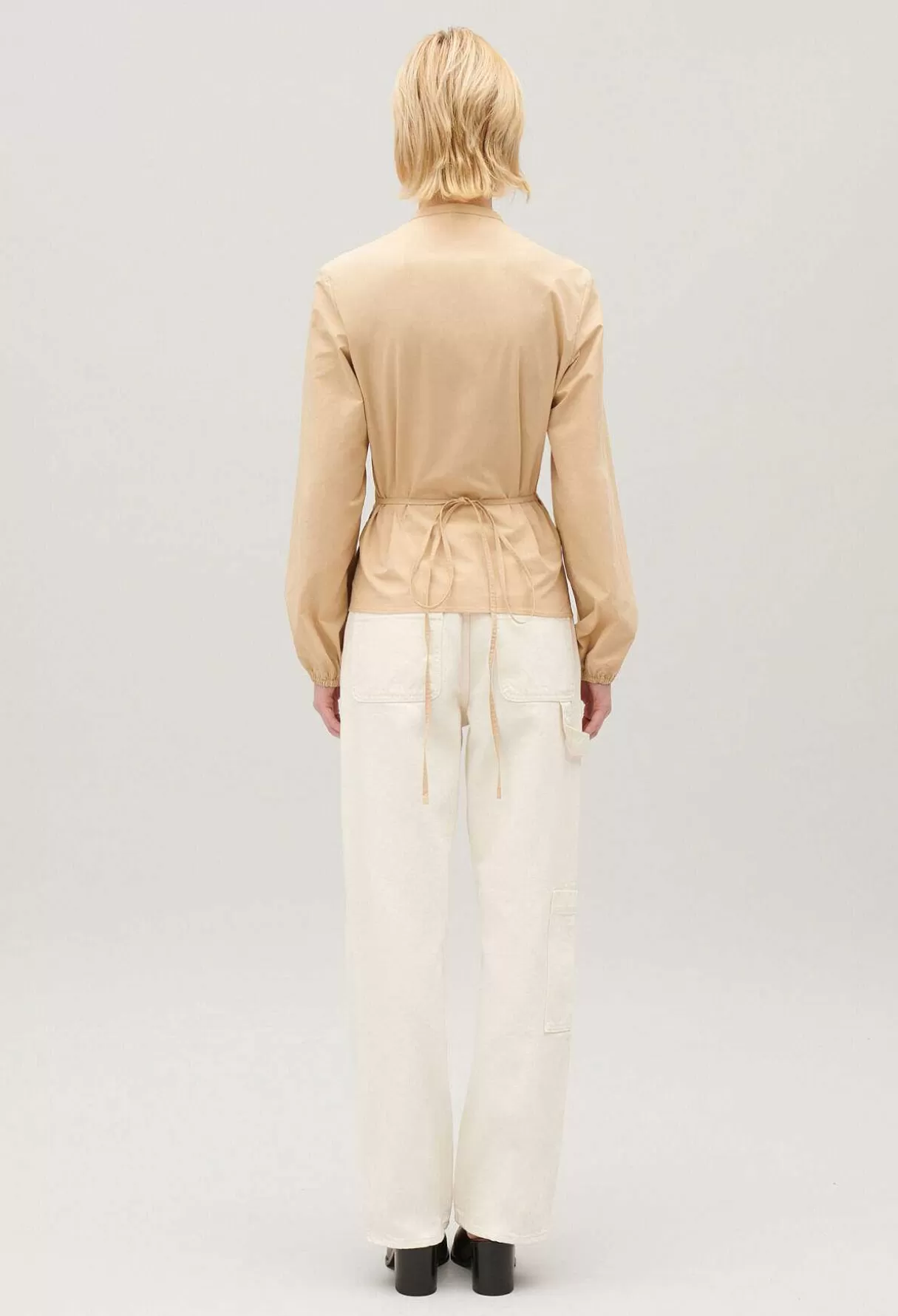 Claudie Pierlot Blouse Cache-Coeur Sable Shop