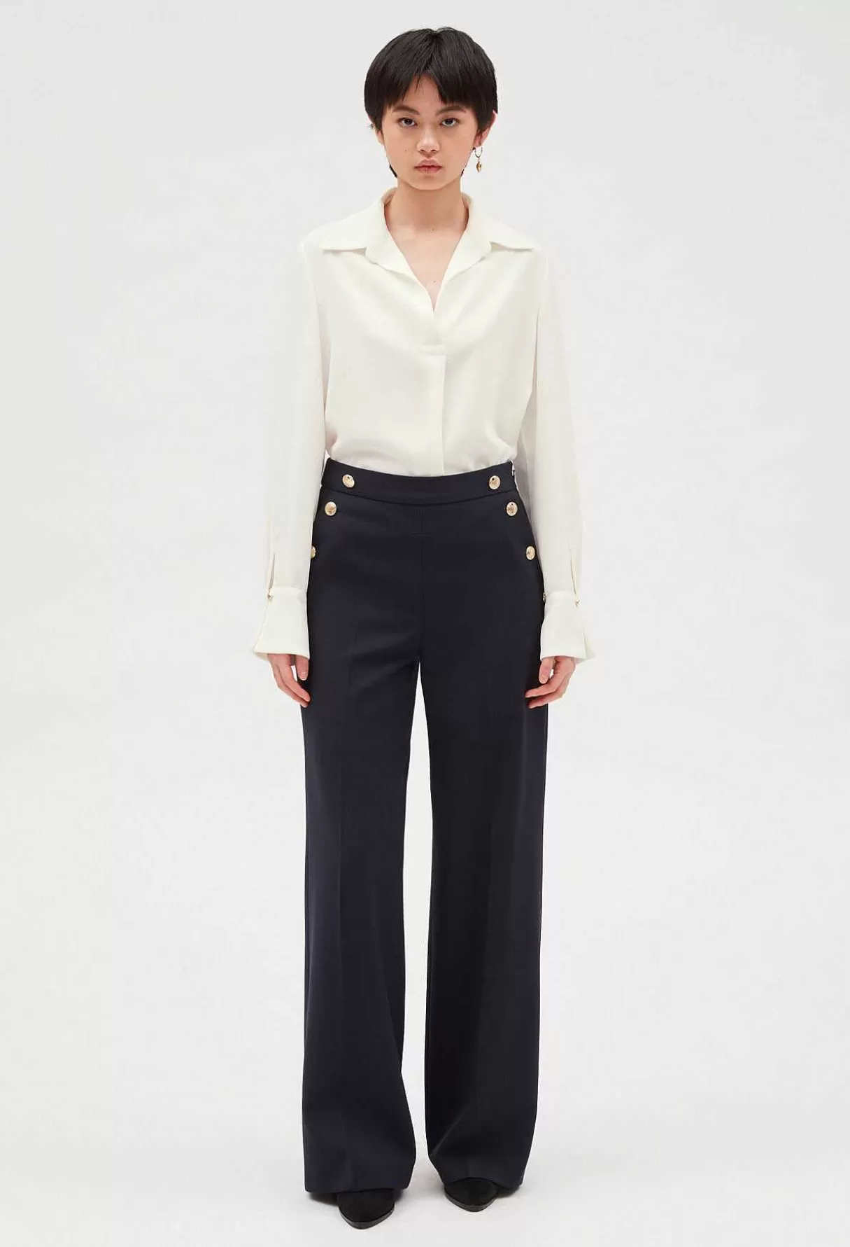 Claudie Pierlot Blouse Fluide Ecrue Sale