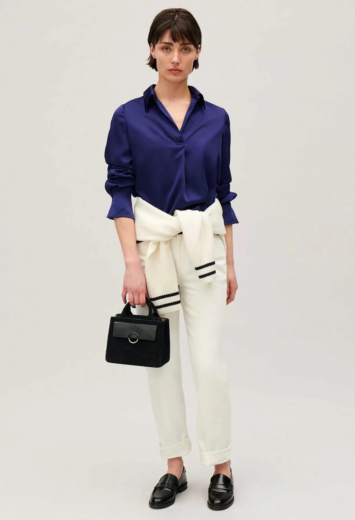 Claudie Pierlot Blouse Fluide Satinee Hot