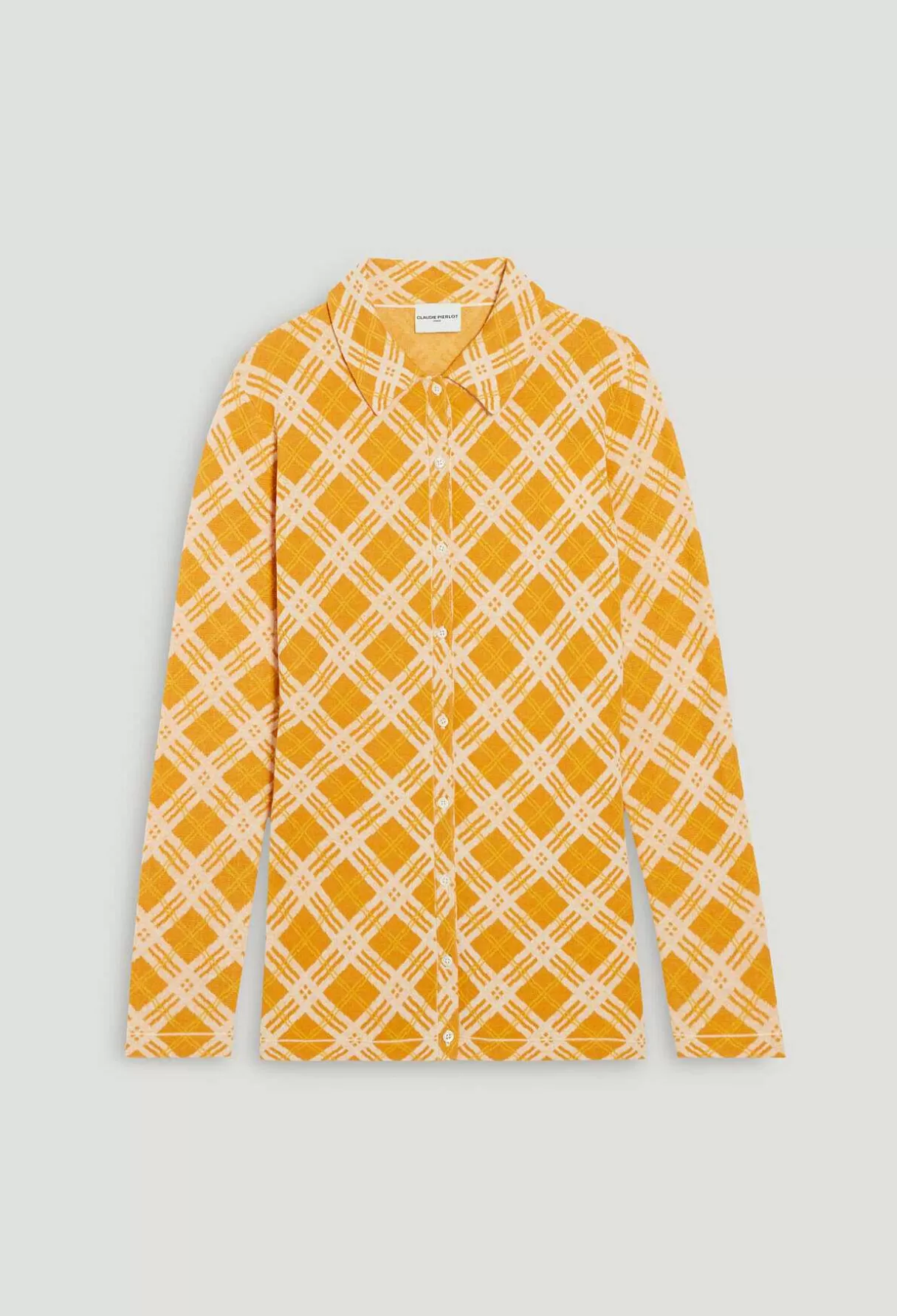 Claudie Pierlot Cardigan Carreaux Jaune Store
