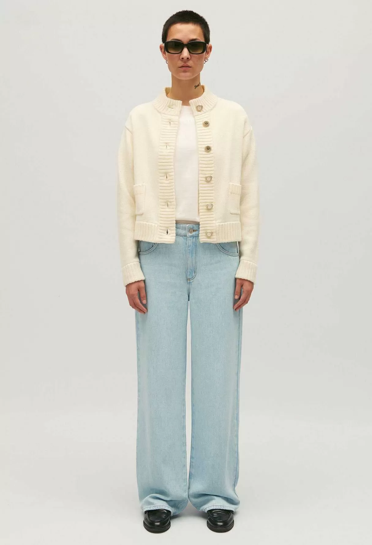 Claudie Pierlot Cardigan Court Maille Epaisse Best