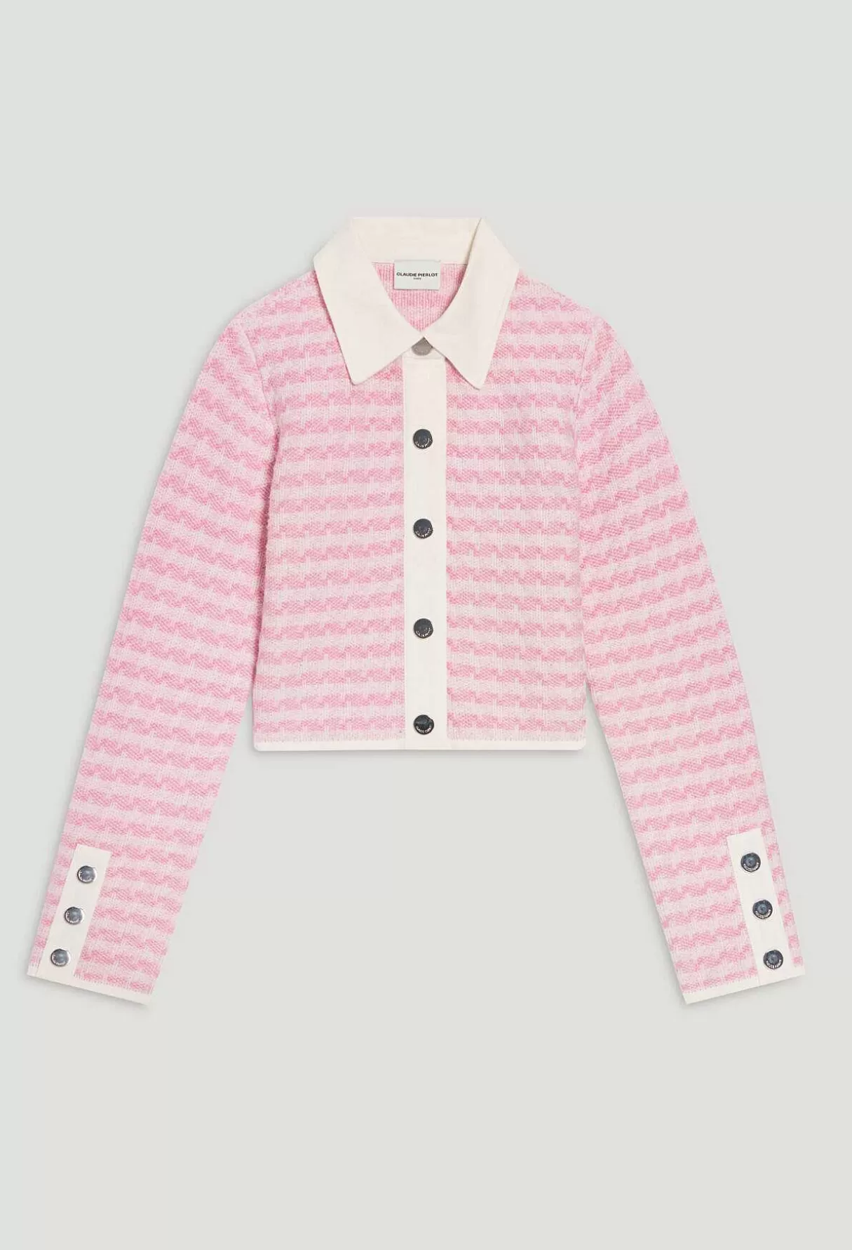 Claudie Pierlot Cardigan En Maille Bicolore Clearance