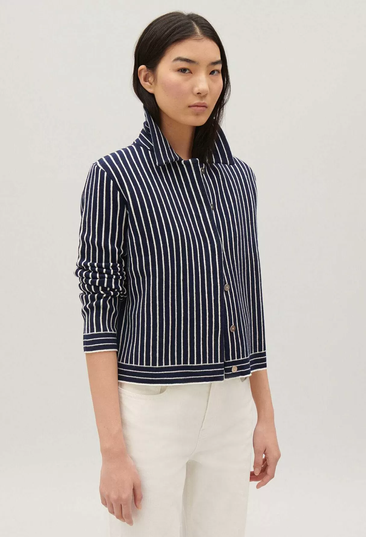 Claudie Pierlot Cardigan Maille Rayee Best Sale