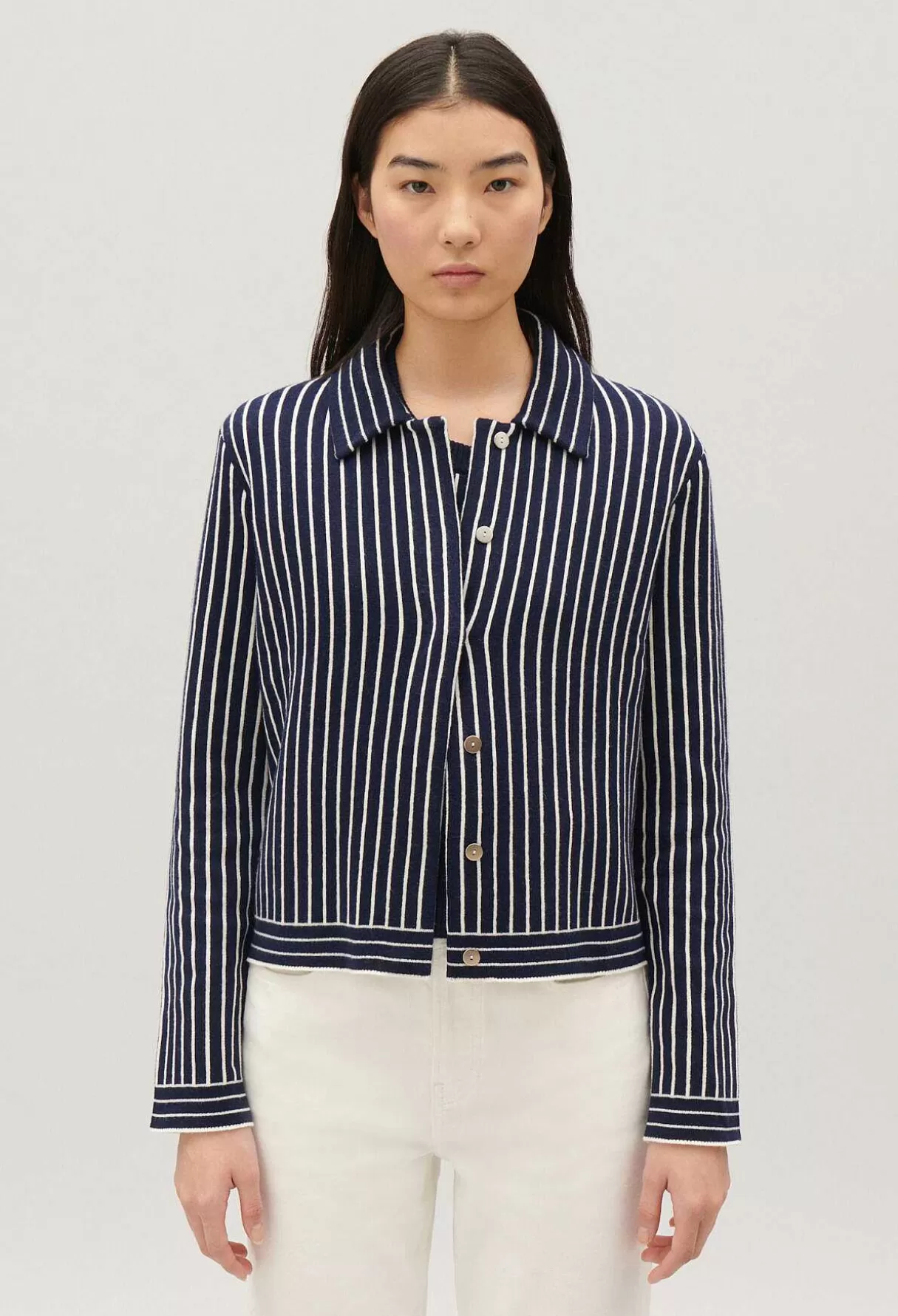 Claudie Pierlot Cardigan Maille Rayee Best Sale