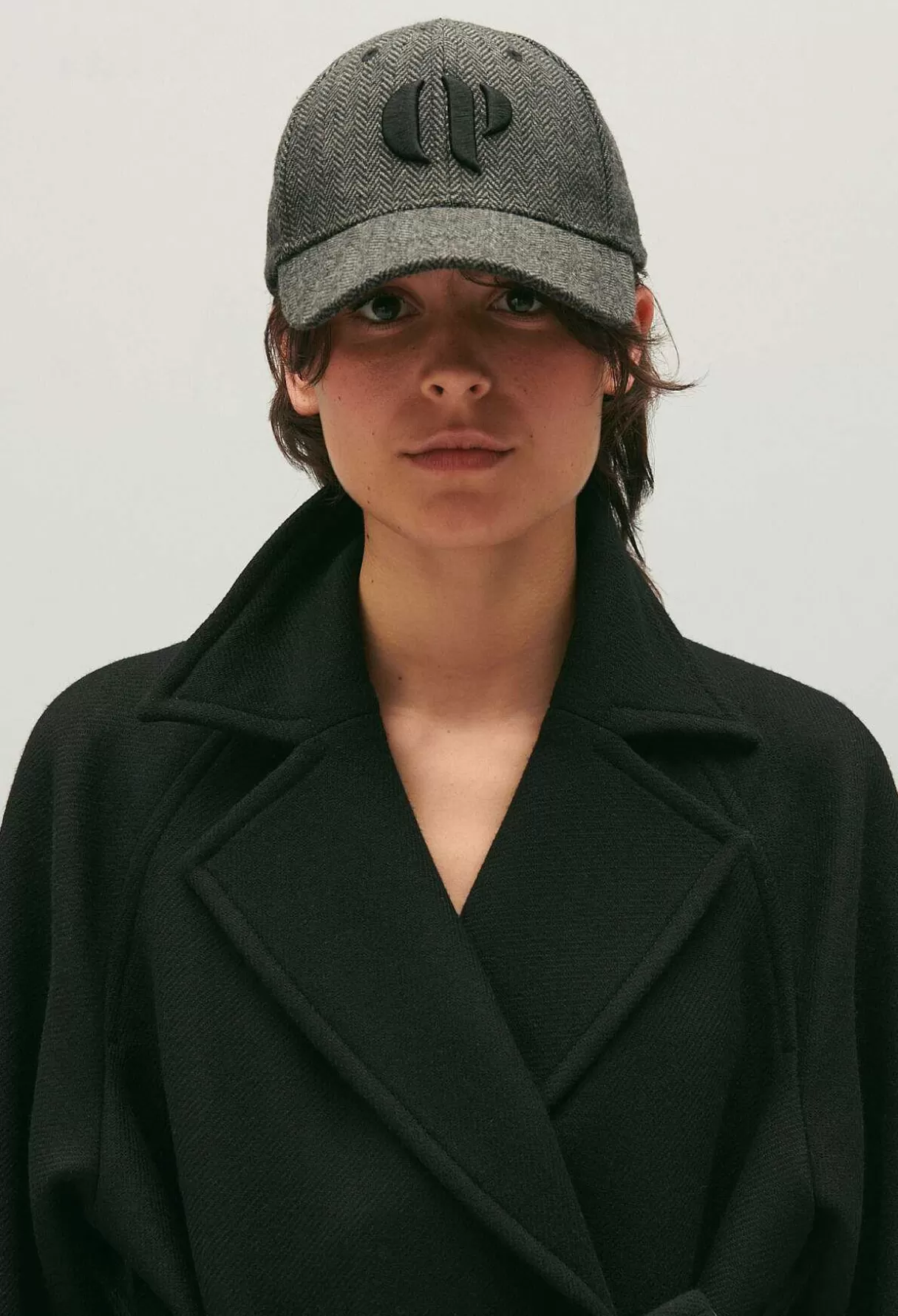 Claudie Pierlot Casquette Tweed Gris Store
