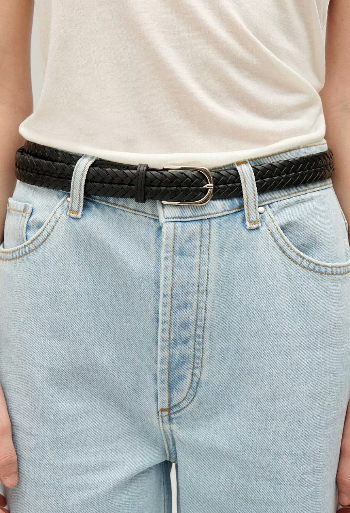 Claudie Pierlot Ceinture Tressee Cuir Cheap