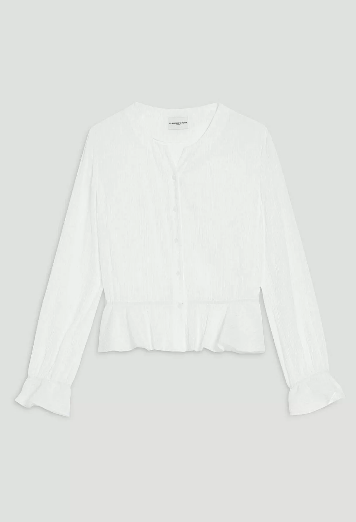 Claudie Pierlot Chemise Basque Volantee Ecrue Cheap