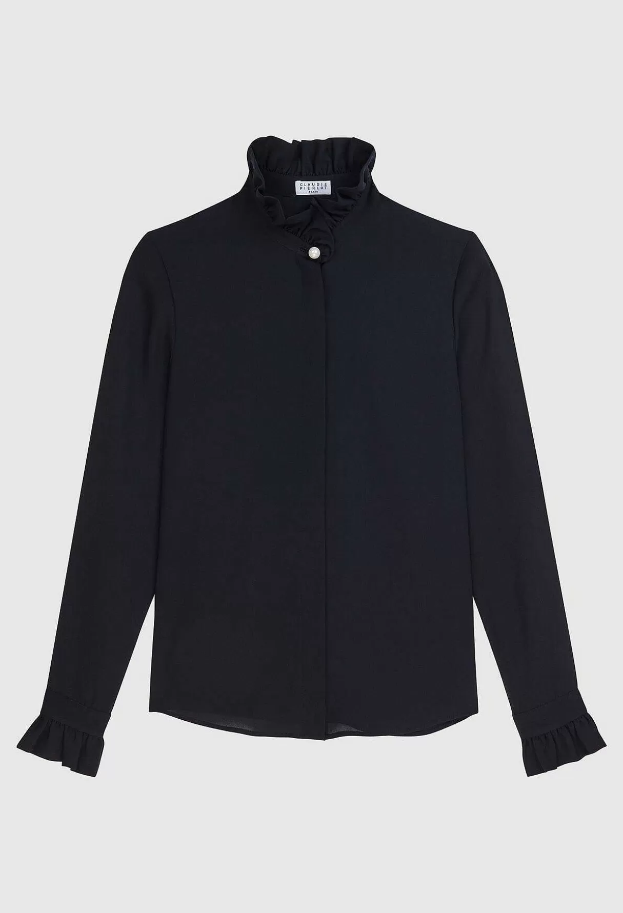Claudie Pierlot Chemise Col Victorien Marine Best