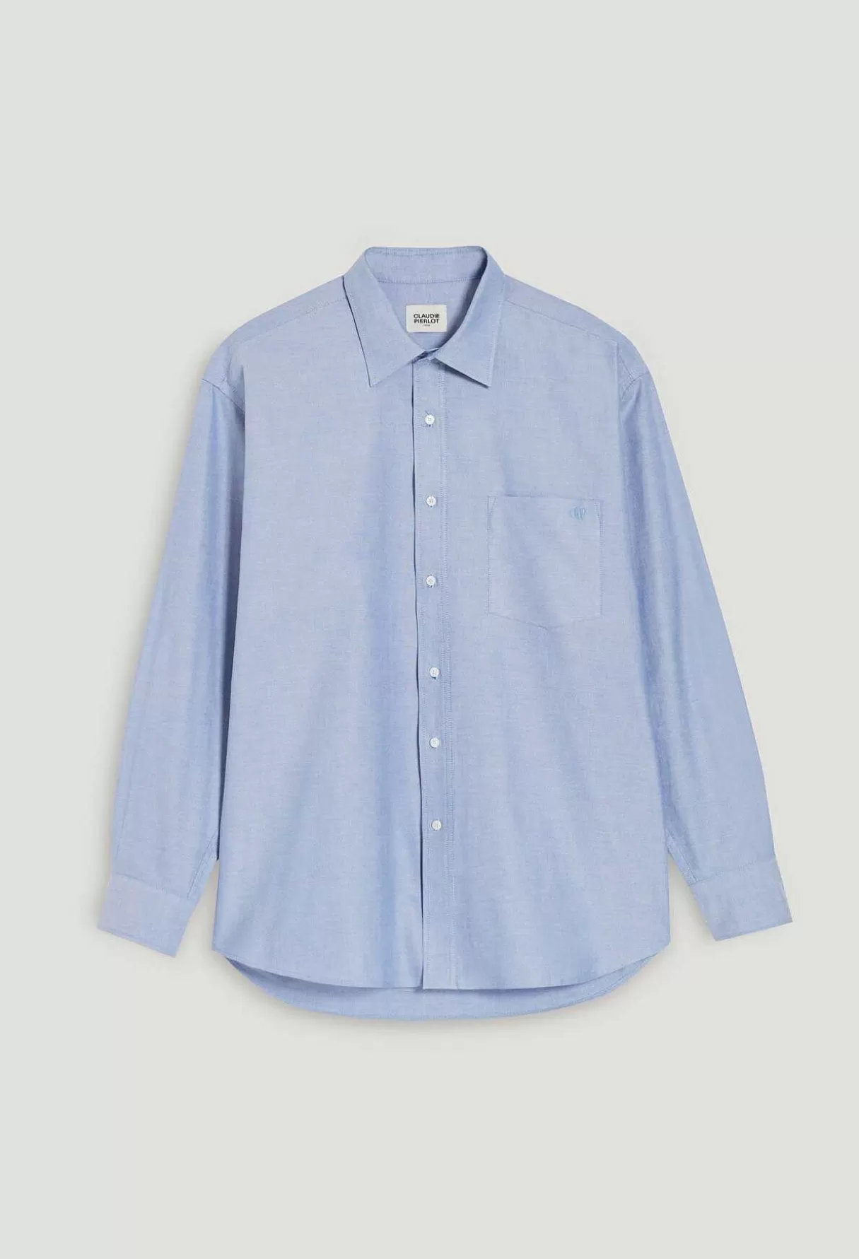 Claudie Pierlot Chemise Coton Bleu Ciel Online