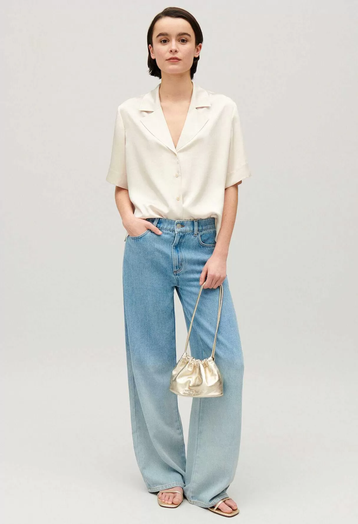 Claudie Pierlot Chemise Fluide Manches Courtes Outlet
