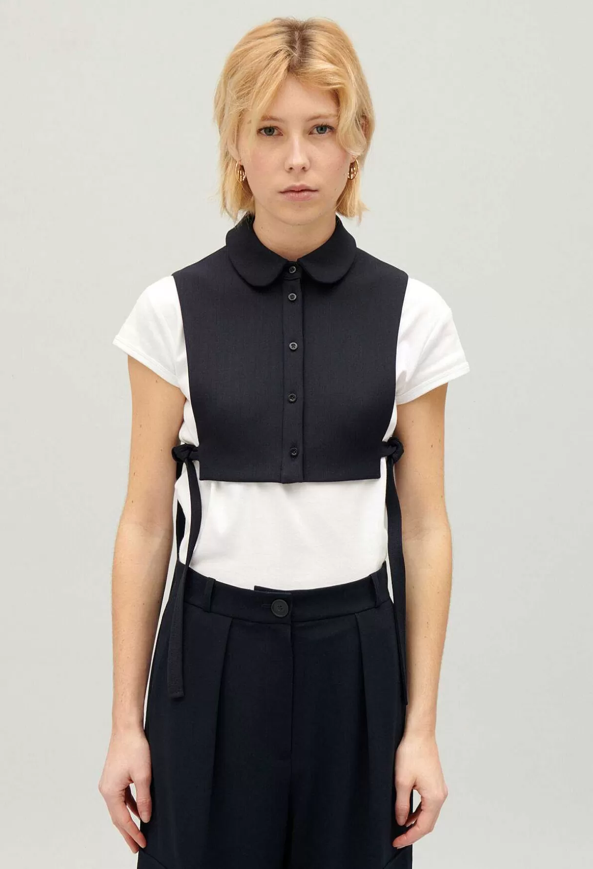 Claudie Pierlot Col Amovible Maille Marine Outlet