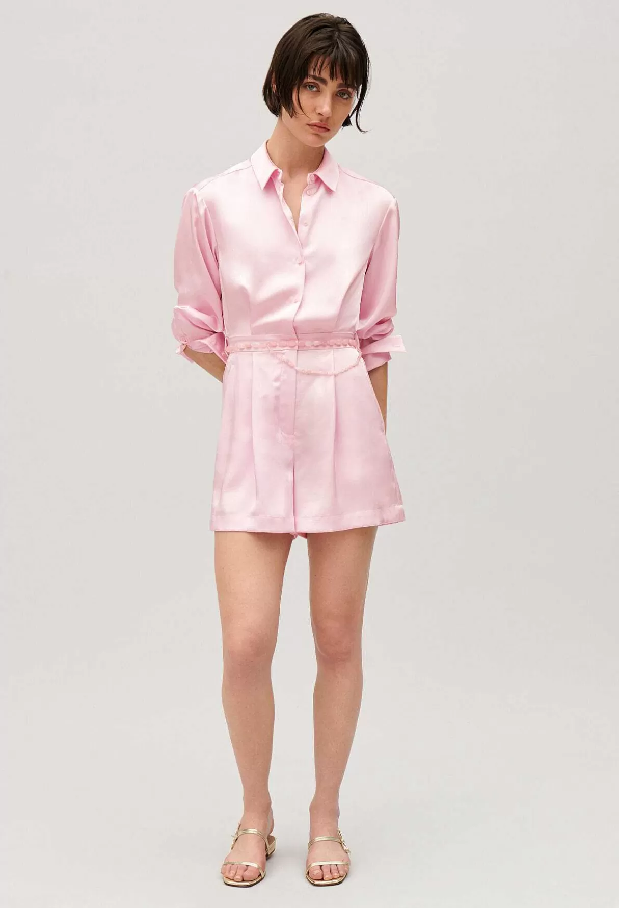 Claudie Pierlot Combishort Smockee Blush Outlet