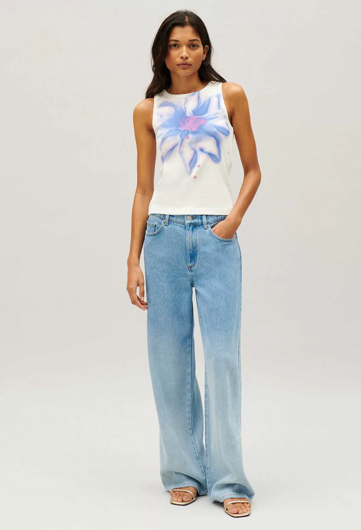 Claudie Pierlot Debardeur Imprime Fleur New