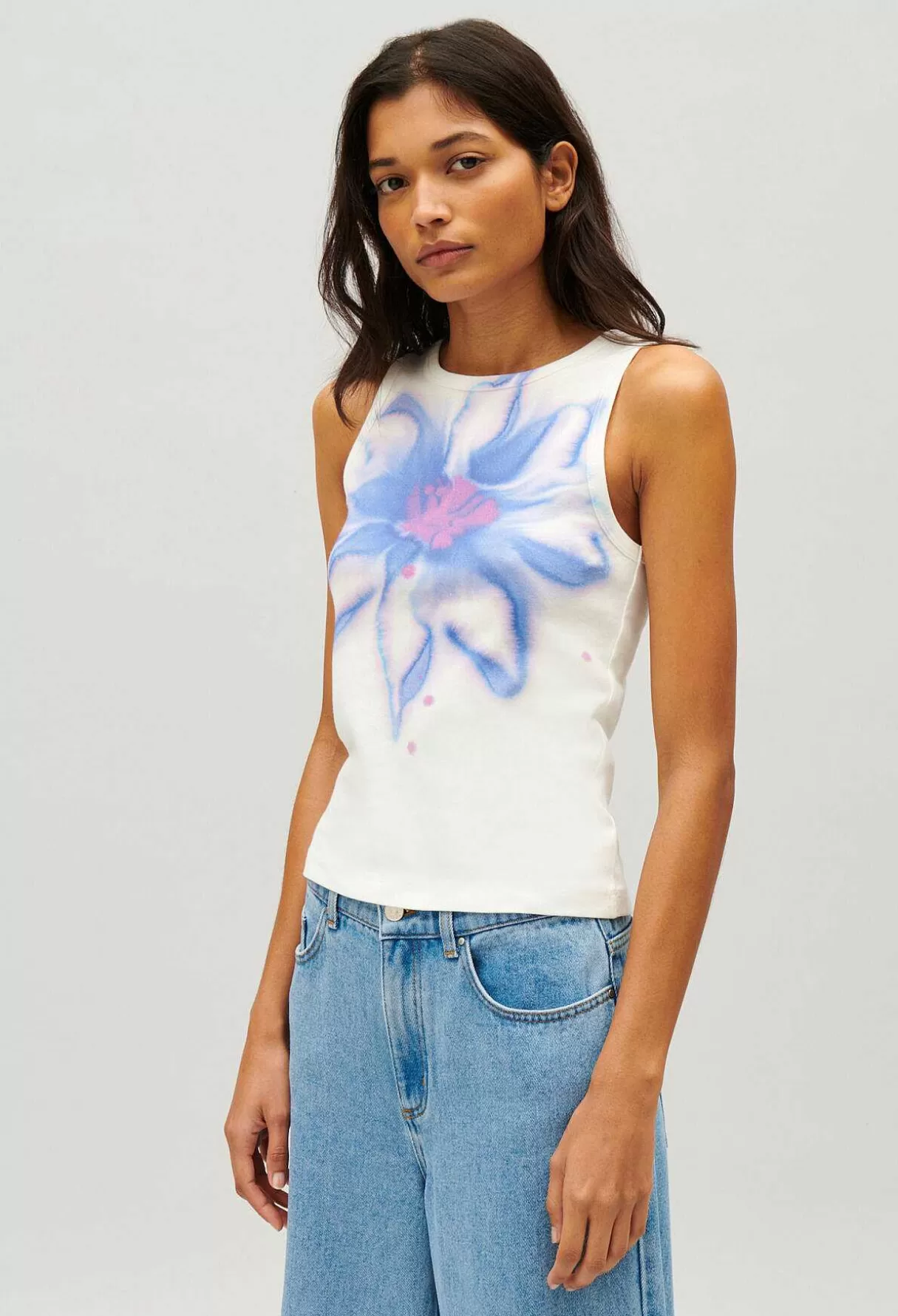 Claudie Pierlot Debardeur Imprime Fleur New