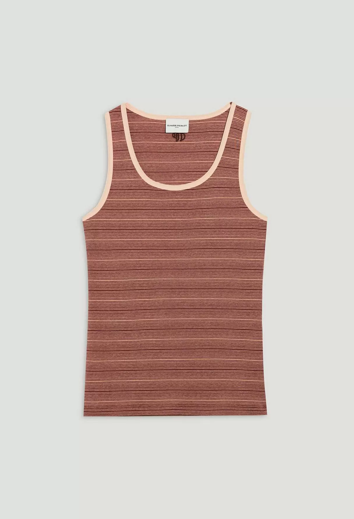 Claudie Pierlot Debardeur Rayures Marron Best Sale