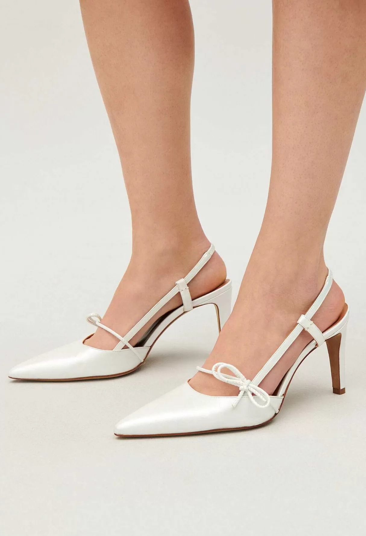 Claudie Pierlot Escarpin Cuir Nacre Best