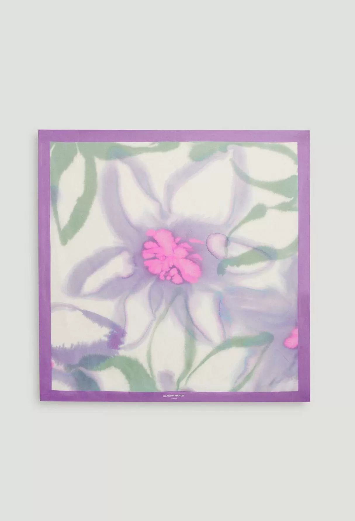 Claudie Pierlot Foulard Soie Imprime Lilas Online