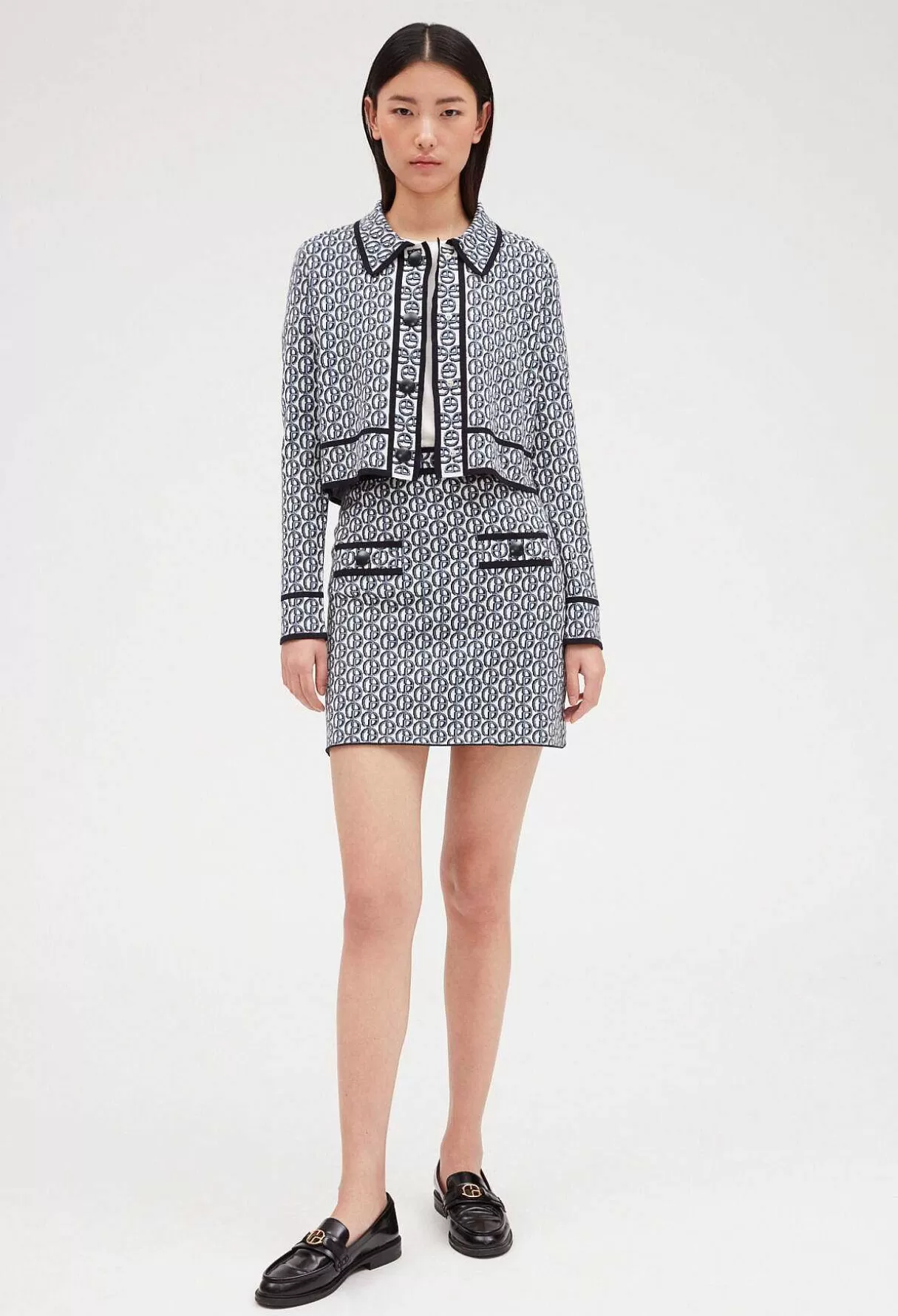 Claudie Pierlot Gilet Court Col Claudine Monogramme Store