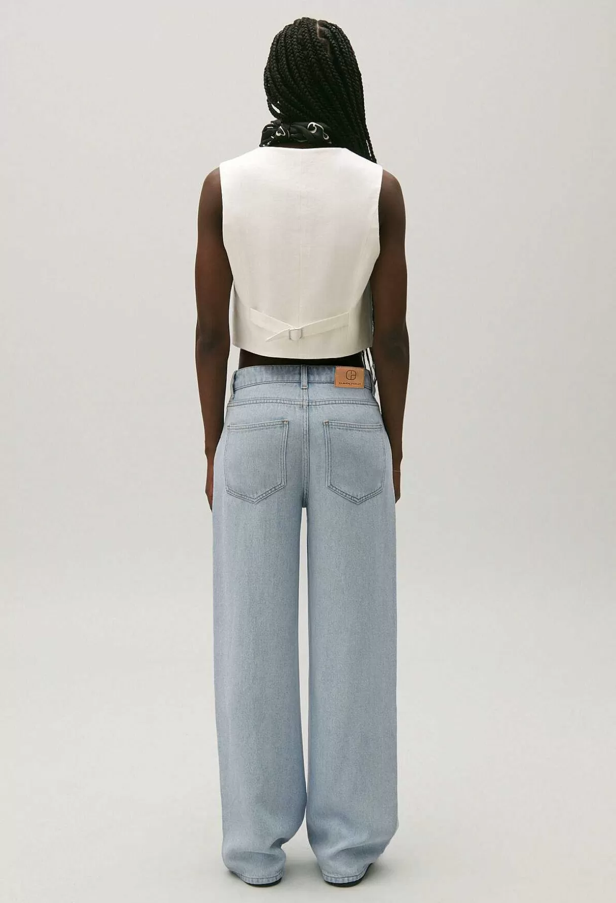 Claudie Pierlot Jean Claude Droit Denim Clair Outlet