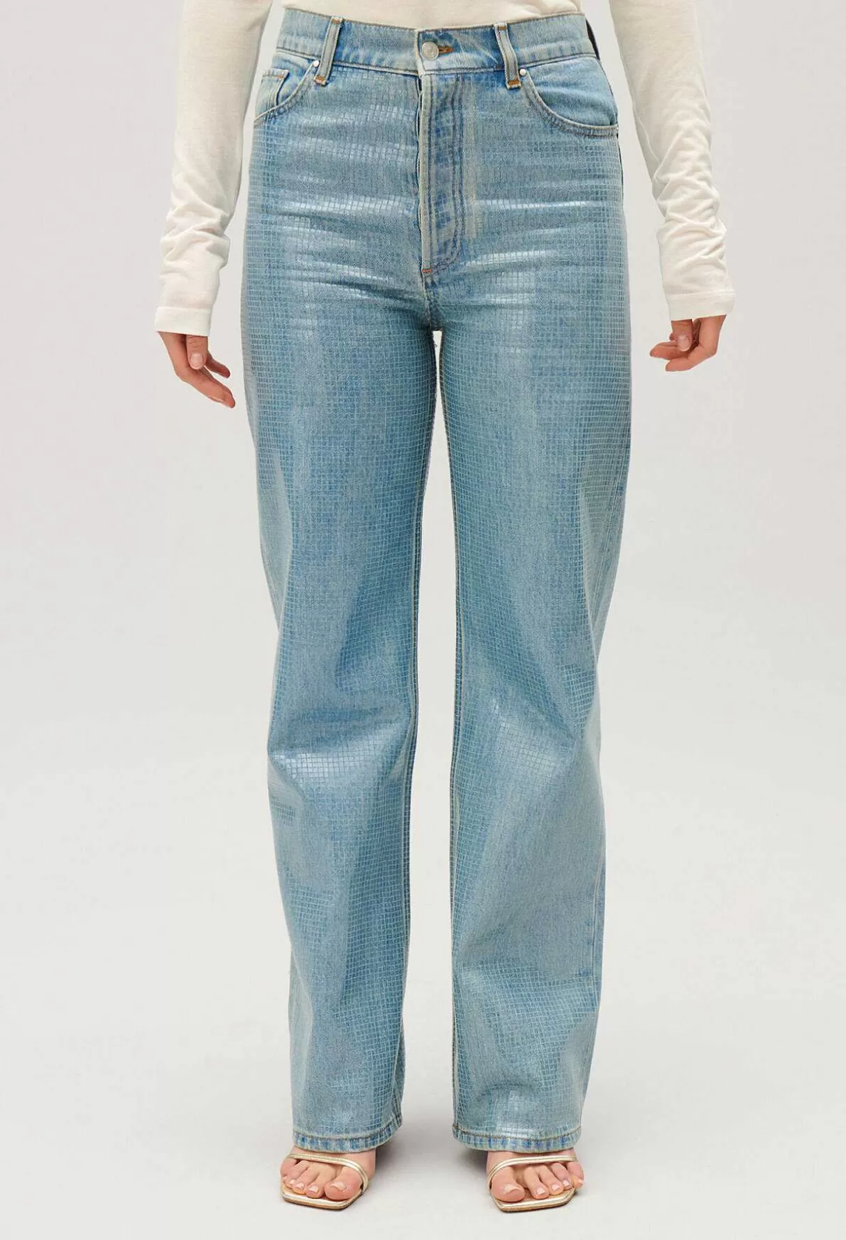 Claudie Pierlot Jean Claude Effet Paillete Bleu Best Sale