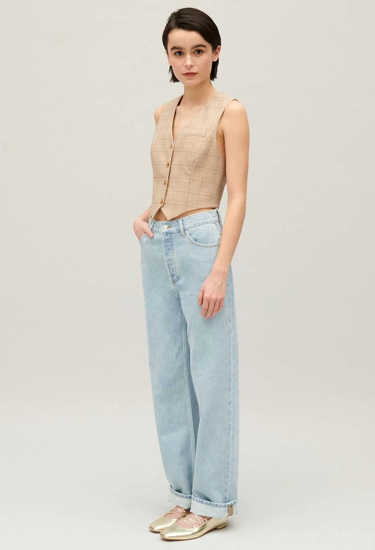 Claudie Pierlot Jean Louis Flare Bleu Delave Store