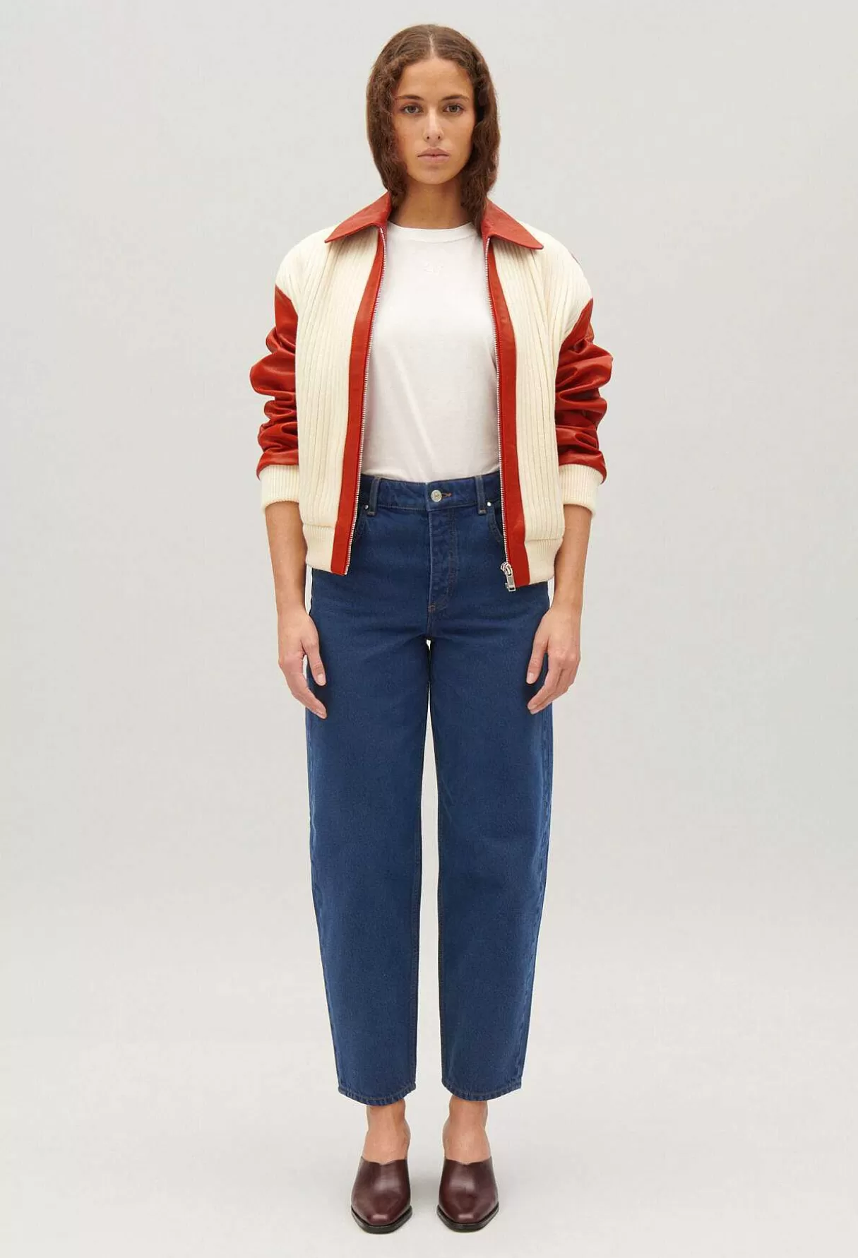 Claudie Pierlot Jean Luc Mom Bleu Fashion