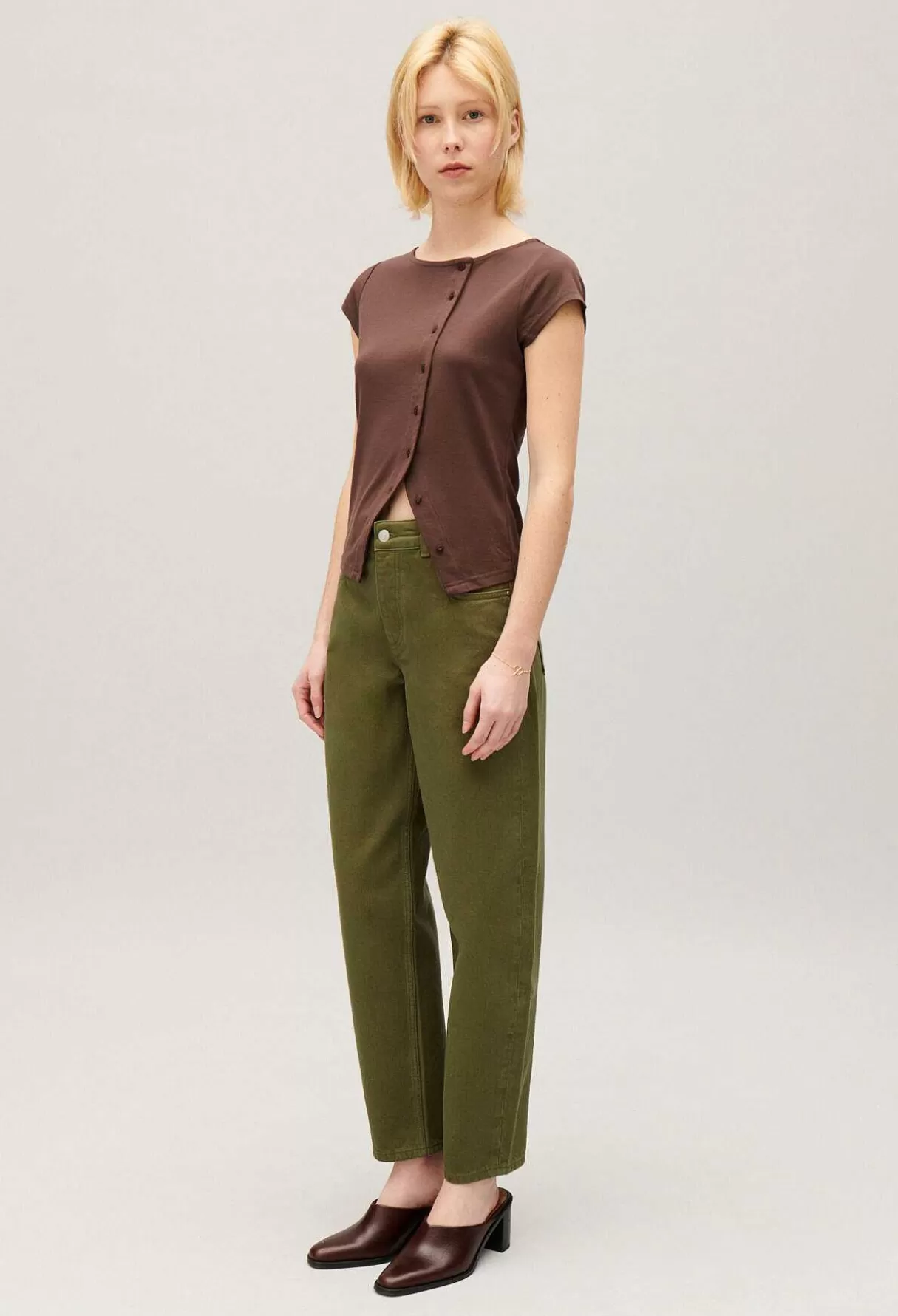 Claudie Pierlot Jean Luc Mom Kaki Best Sale