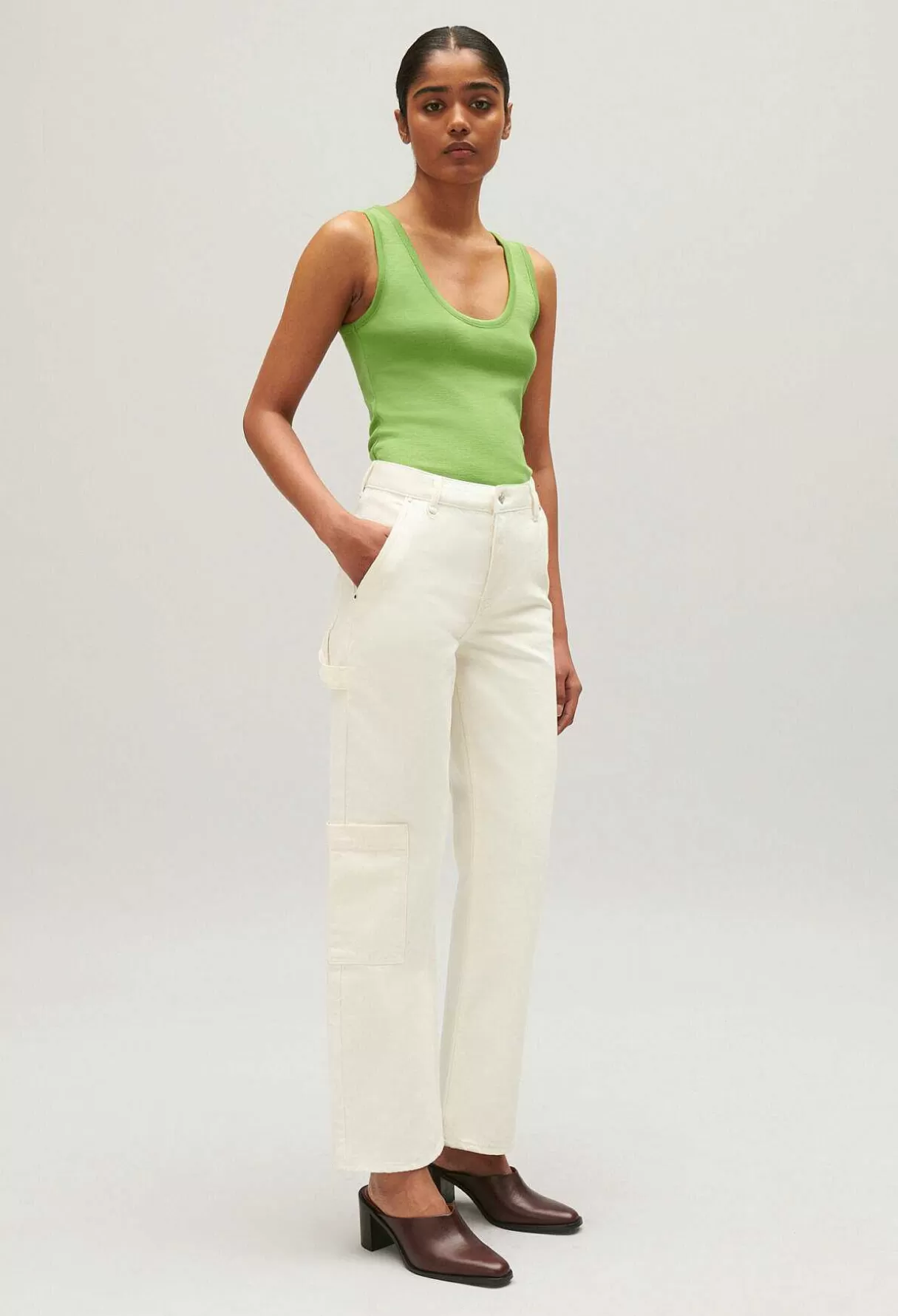 Claudie Pierlot Jean Pierre Droit Ecru Flash Sale