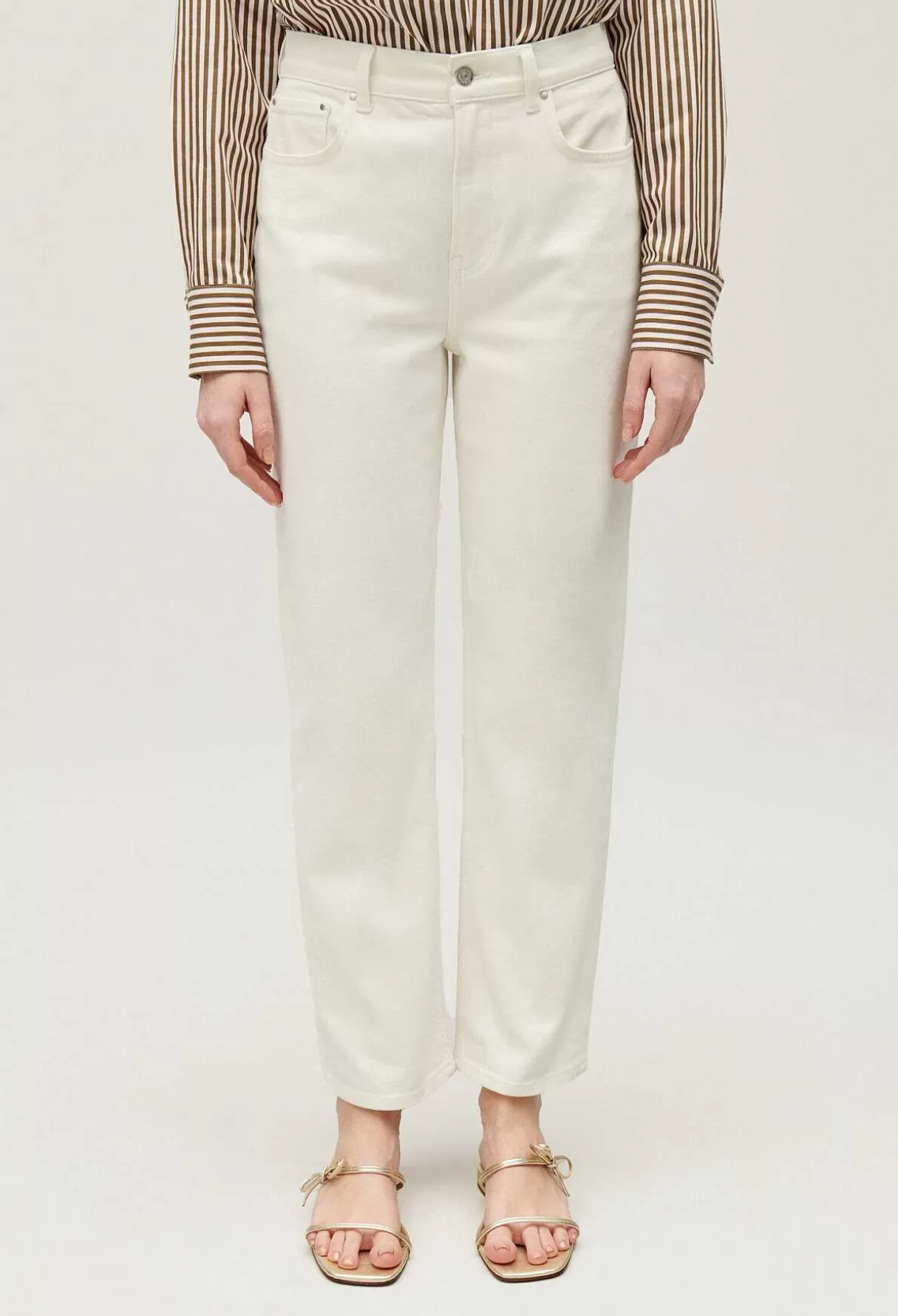 Claudie Pierlot Jean Toto Slim Ecru Best Sale