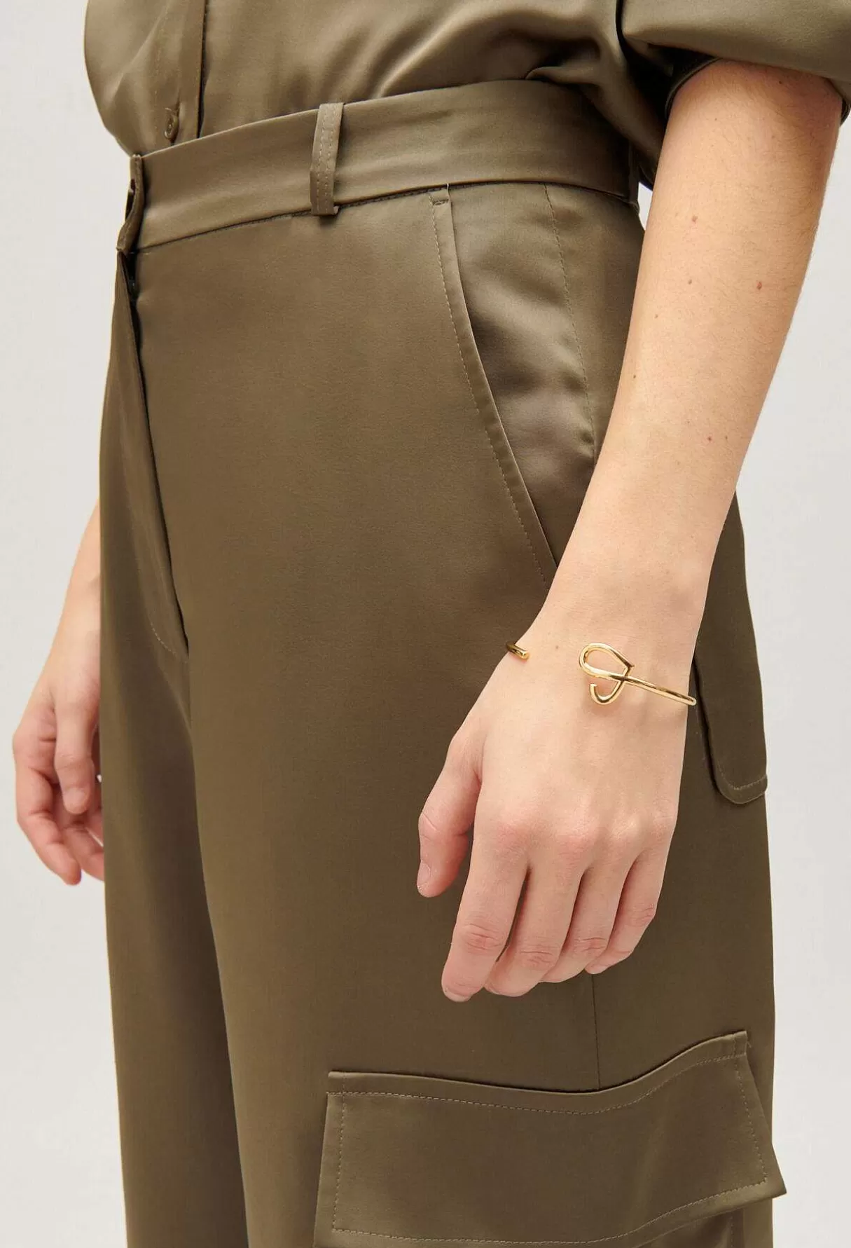 Claudie Pierlot Jonc Coeur Cp Laiton Dore Cheap