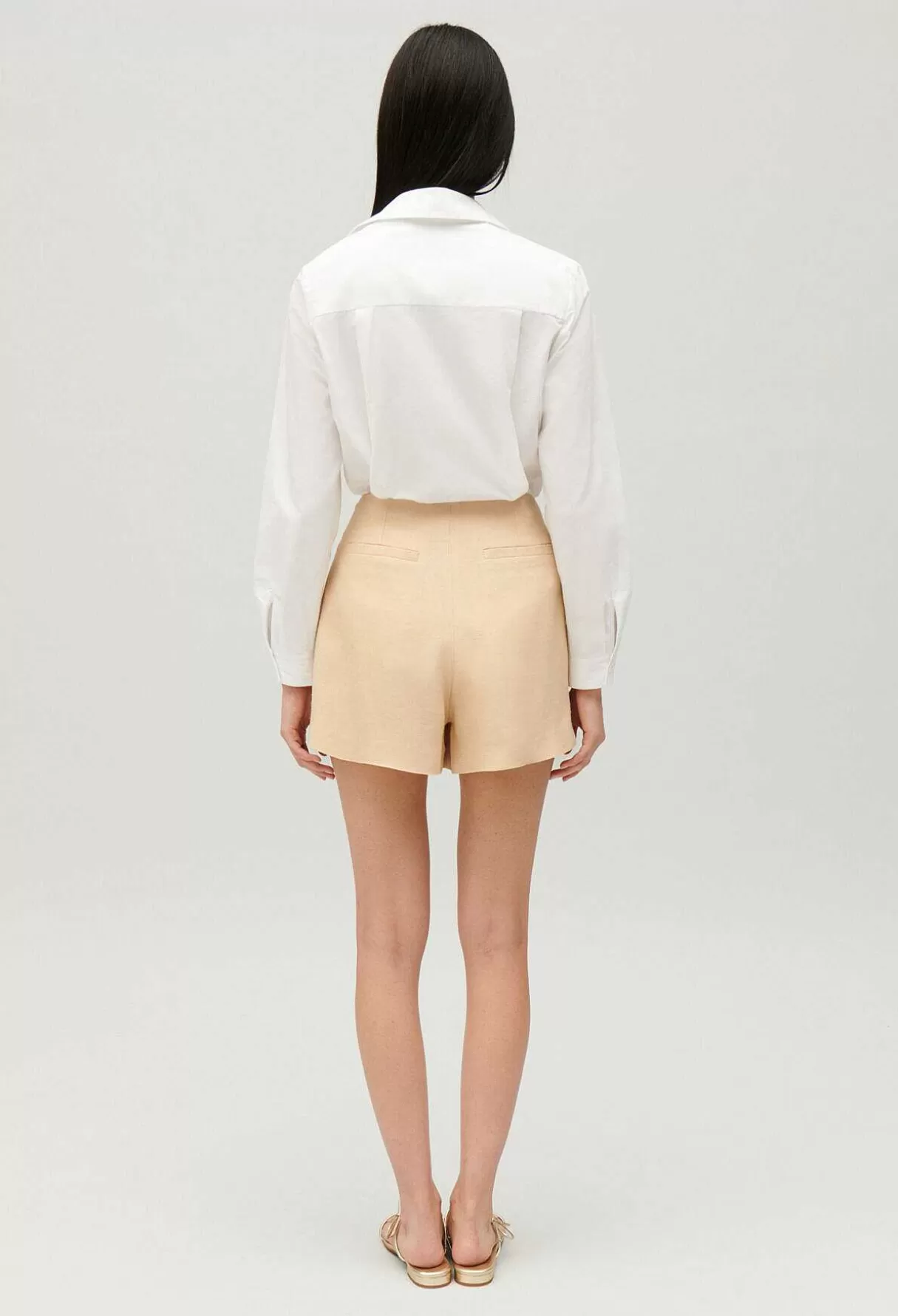 Claudie Pierlot Jupe Short Portefeuille Beige Shop