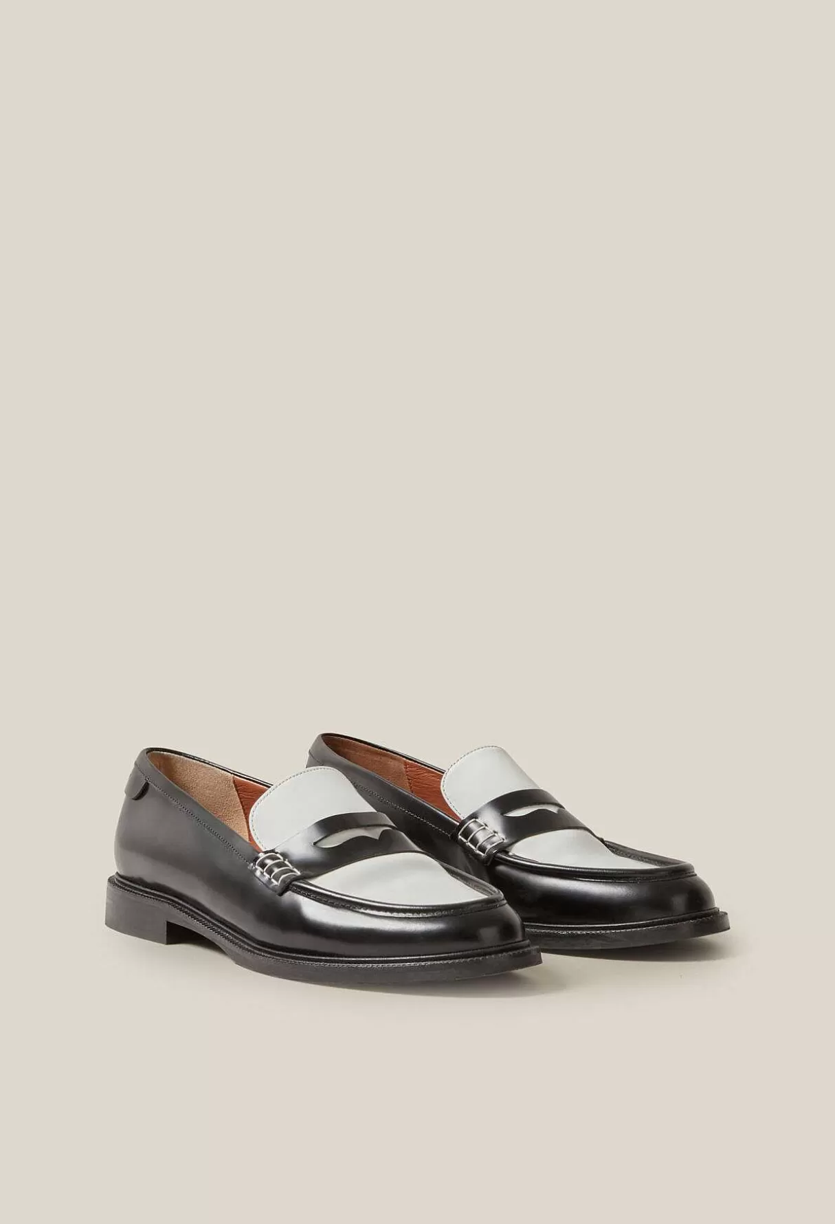 Claudie Pierlot Mocassins Cuir Bicolore Shop
