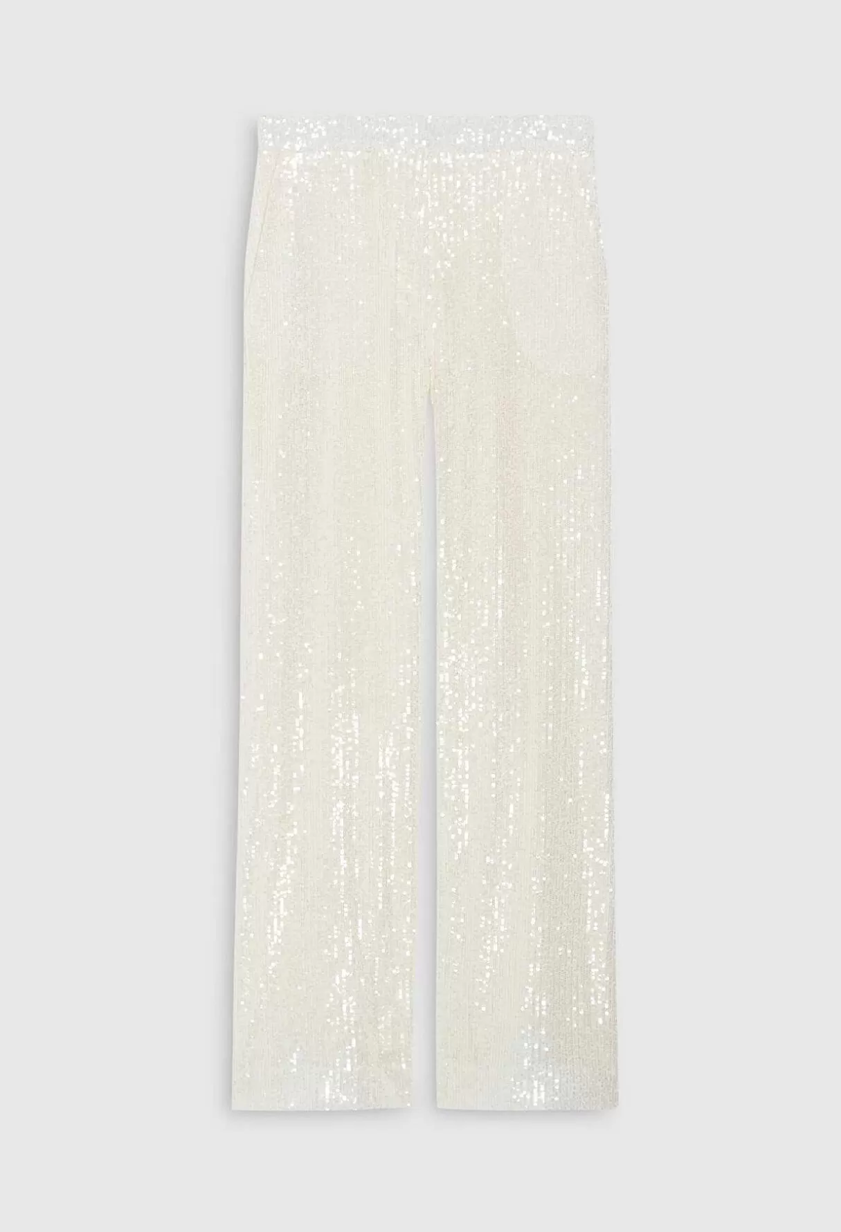 Claudie Pierlot Pantalon A Sequins Blanc Discount