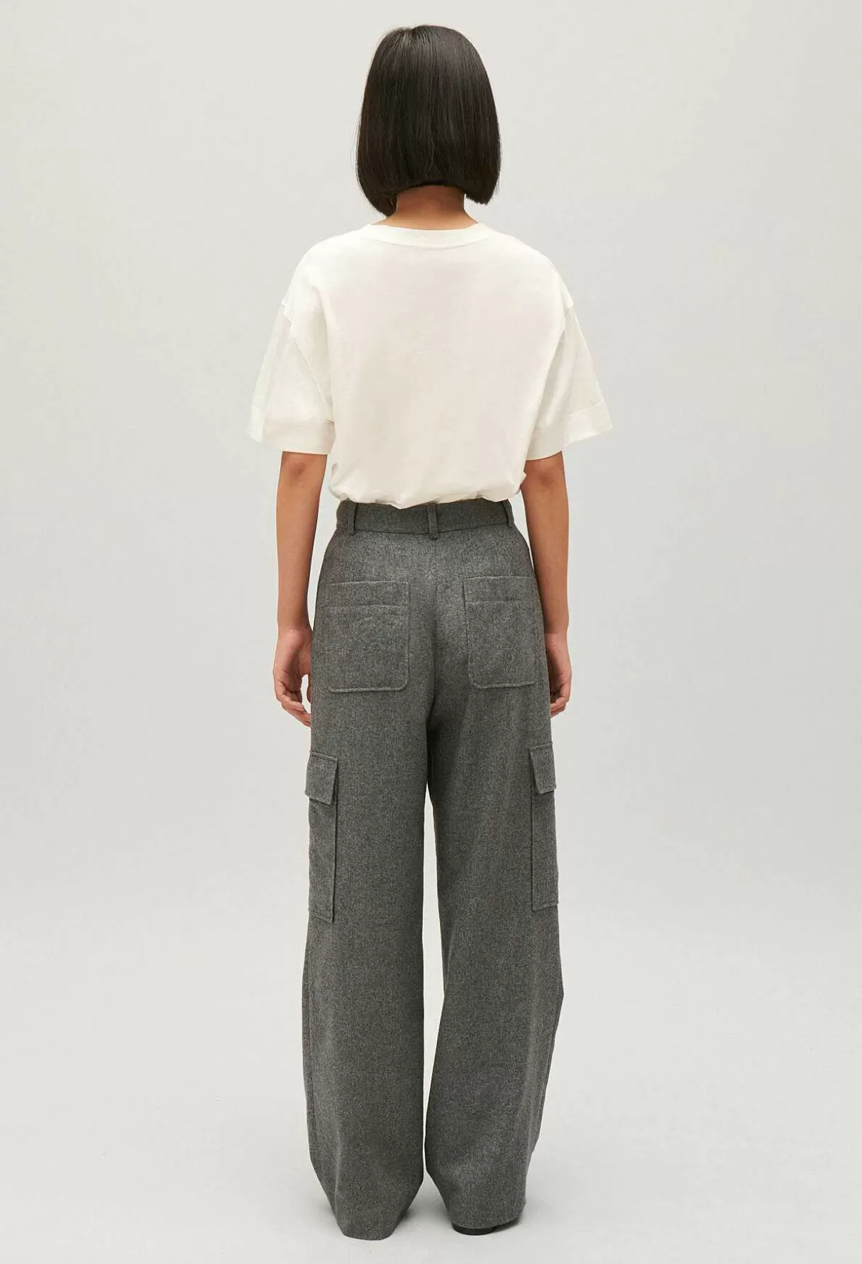 Claudie Pierlot Pantalon Cargo Gris Clair Best