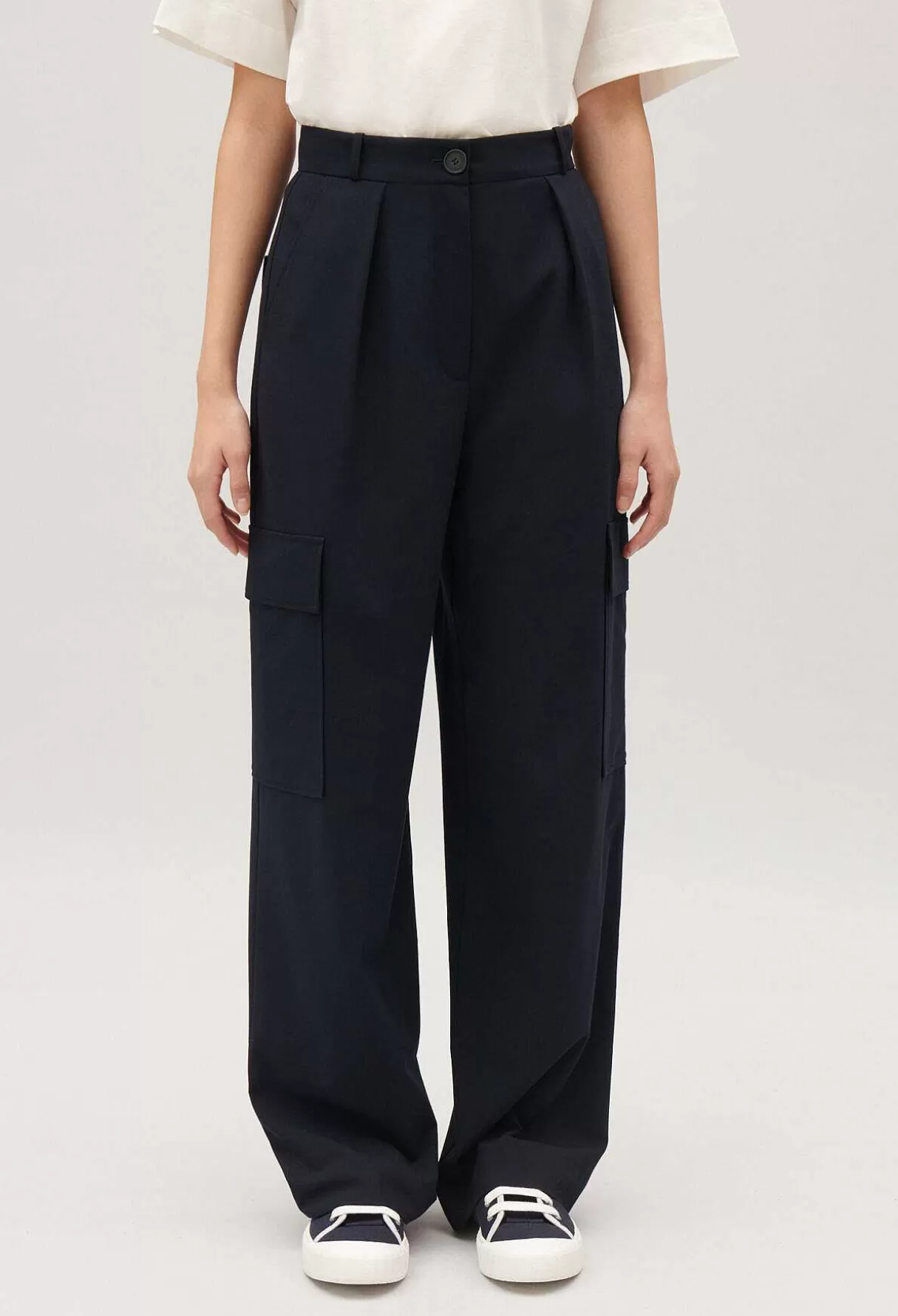Claudie Pierlot Pantalon Cargo Marine Cheap