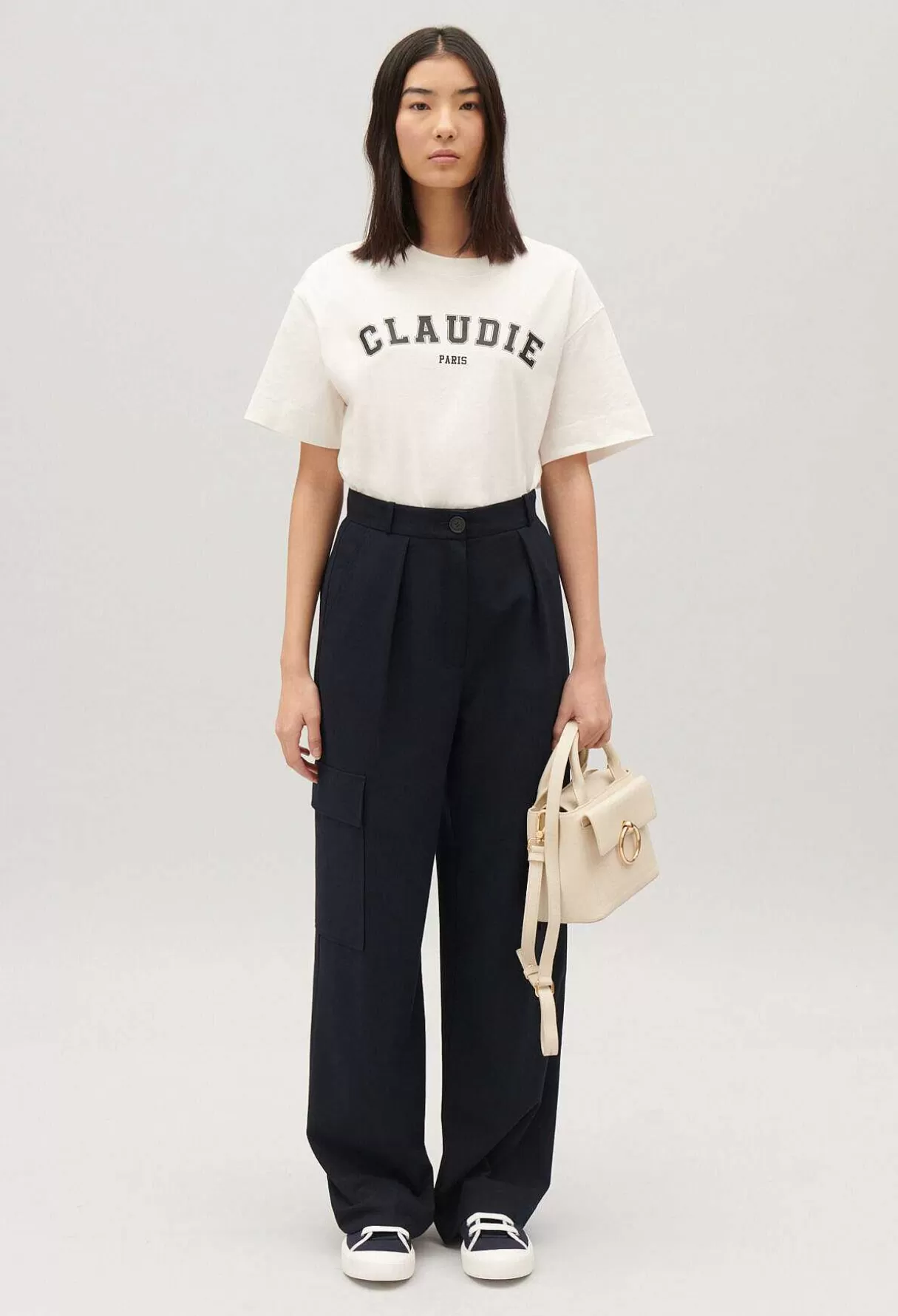 Claudie Pierlot Pantalon Cargo Marine Cheap