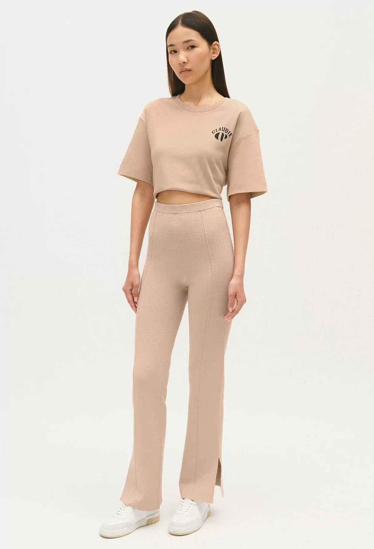 Claudie Pierlot Pantalon Droit Fentes Cheville Best