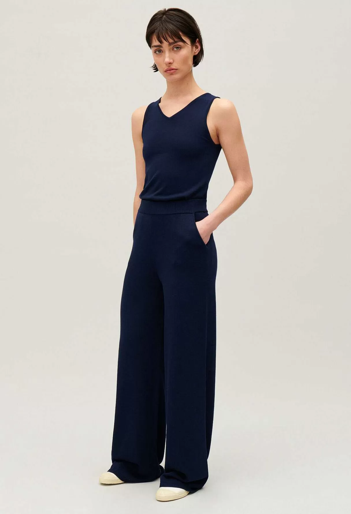 Claudie Pierlot Pantalon Fluide Maille Flash Sale
