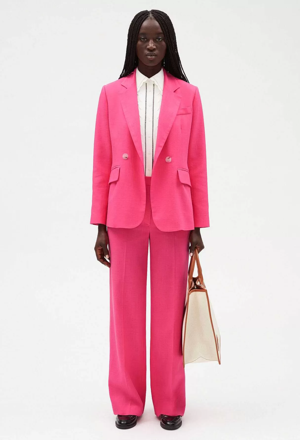 Claudie Pierlot Pantalon Large Rose Discount