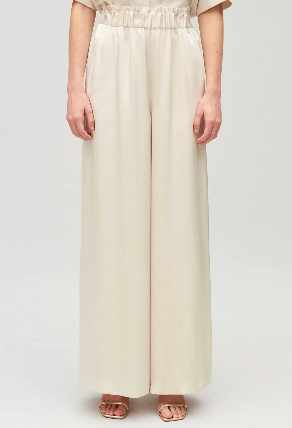 Claudie Pierlot Pantalon Large Taille Smockee Store