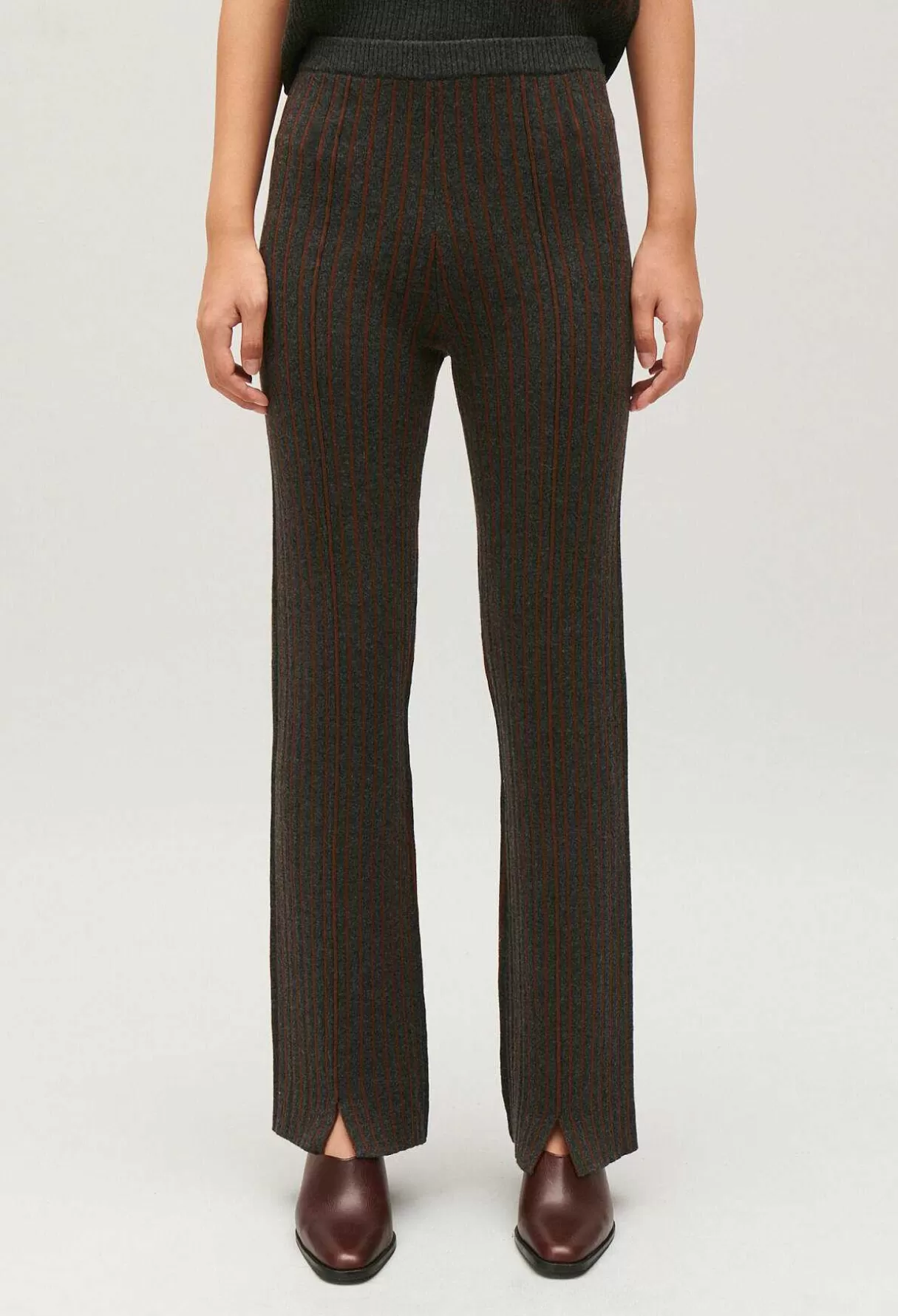 Claudie Pierlot Pantalon Maille Rayee Best