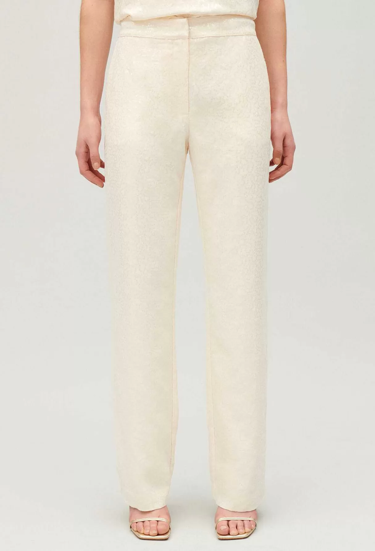 Claudie Pierlot Pantalon Sequins Ecru Shop