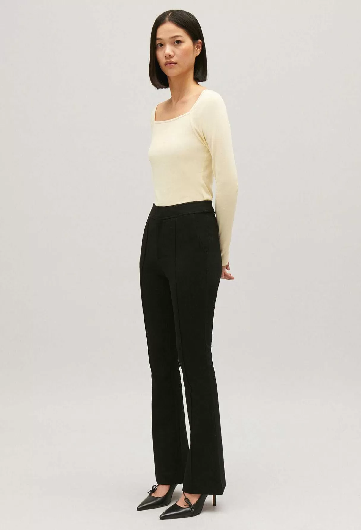 Claudie Pierlot Pantalon Tailleur Noir Flash Sale
