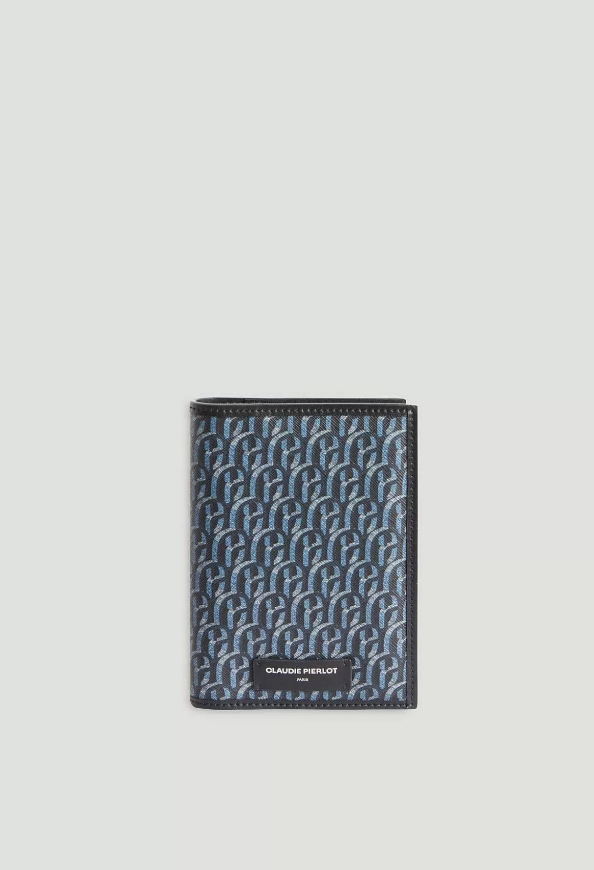 Claudie Pierlot Protege Passeport Monogramme Marine Sale