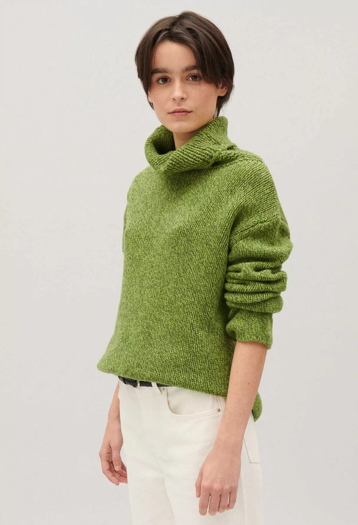 Claudie Pierlot Pull Col Roule Maille Matcha Online