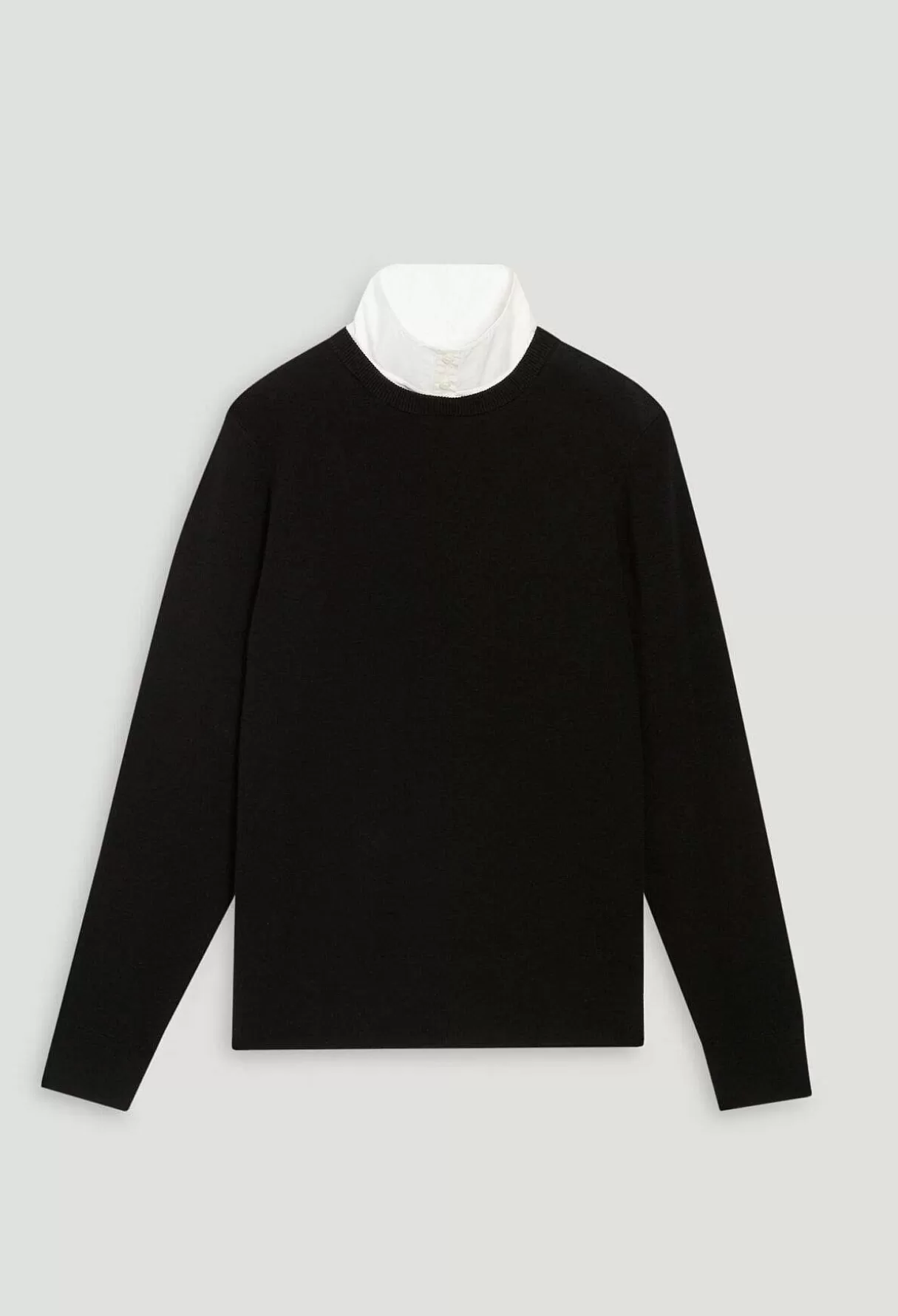 Claudie Pierlot Pull Laine Col Amovible Noir Flash Sale