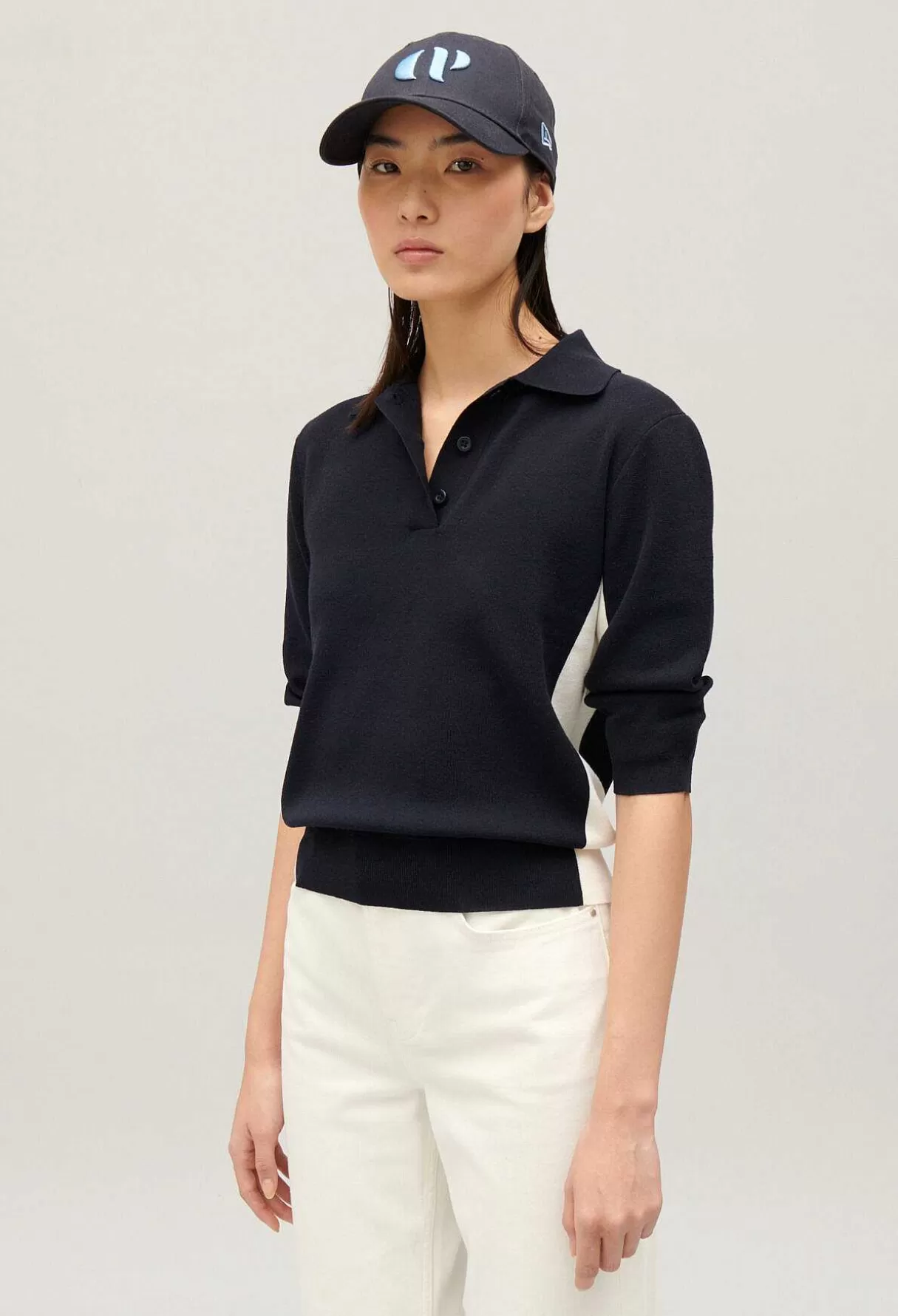 Claudie Pierlot Pull Polo Bicolore Flash Sale