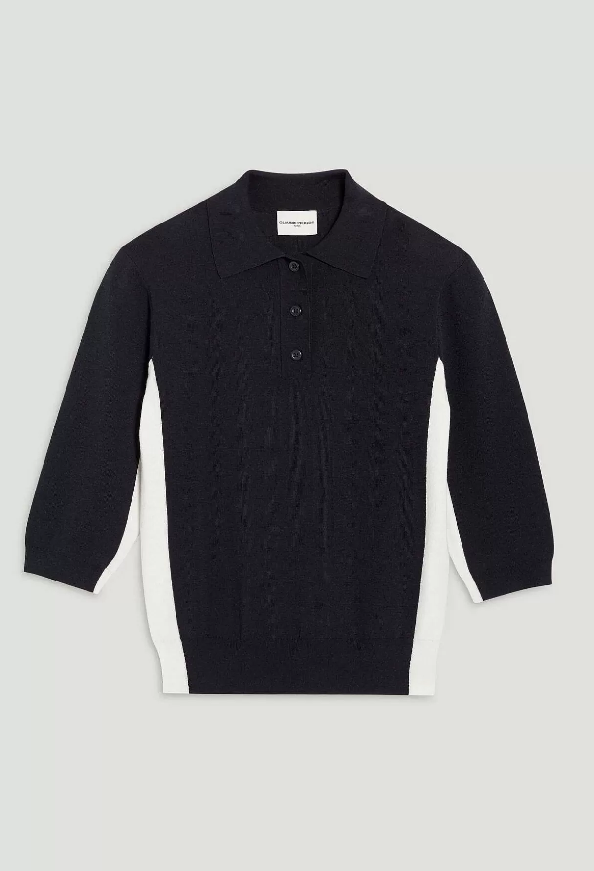 Claudie Pierlot Pull Polo Bicolore Flash Sale